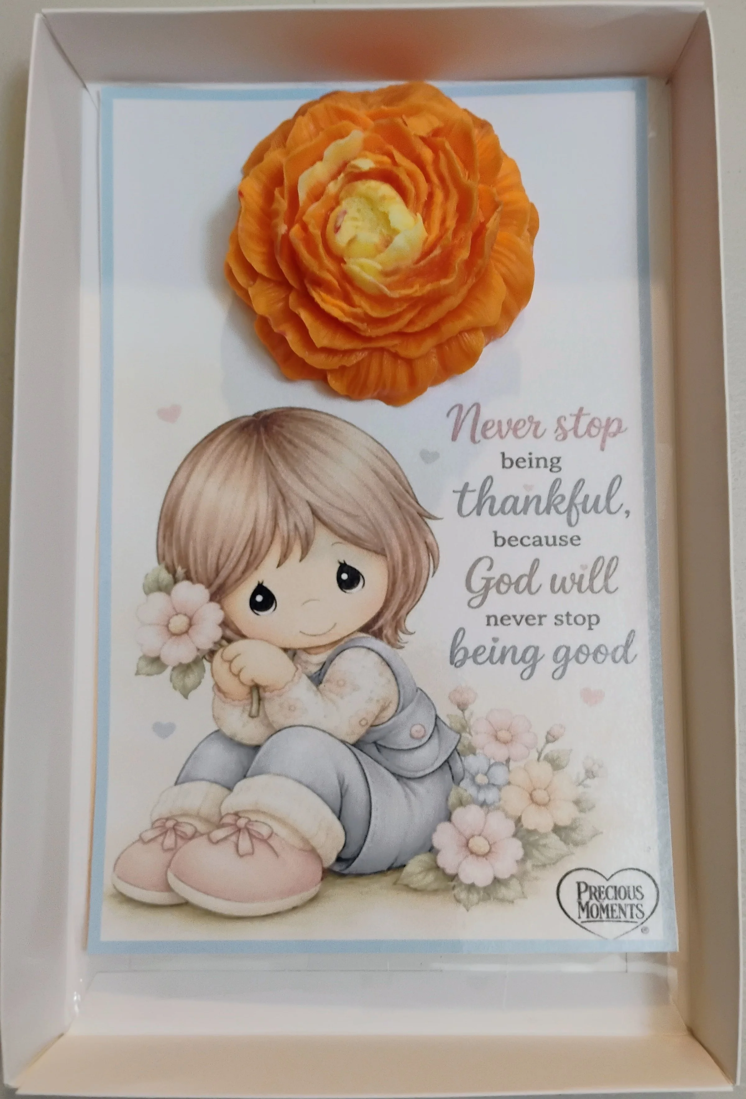 Never Stop Burning Flower Card. Candle or Wax Melt