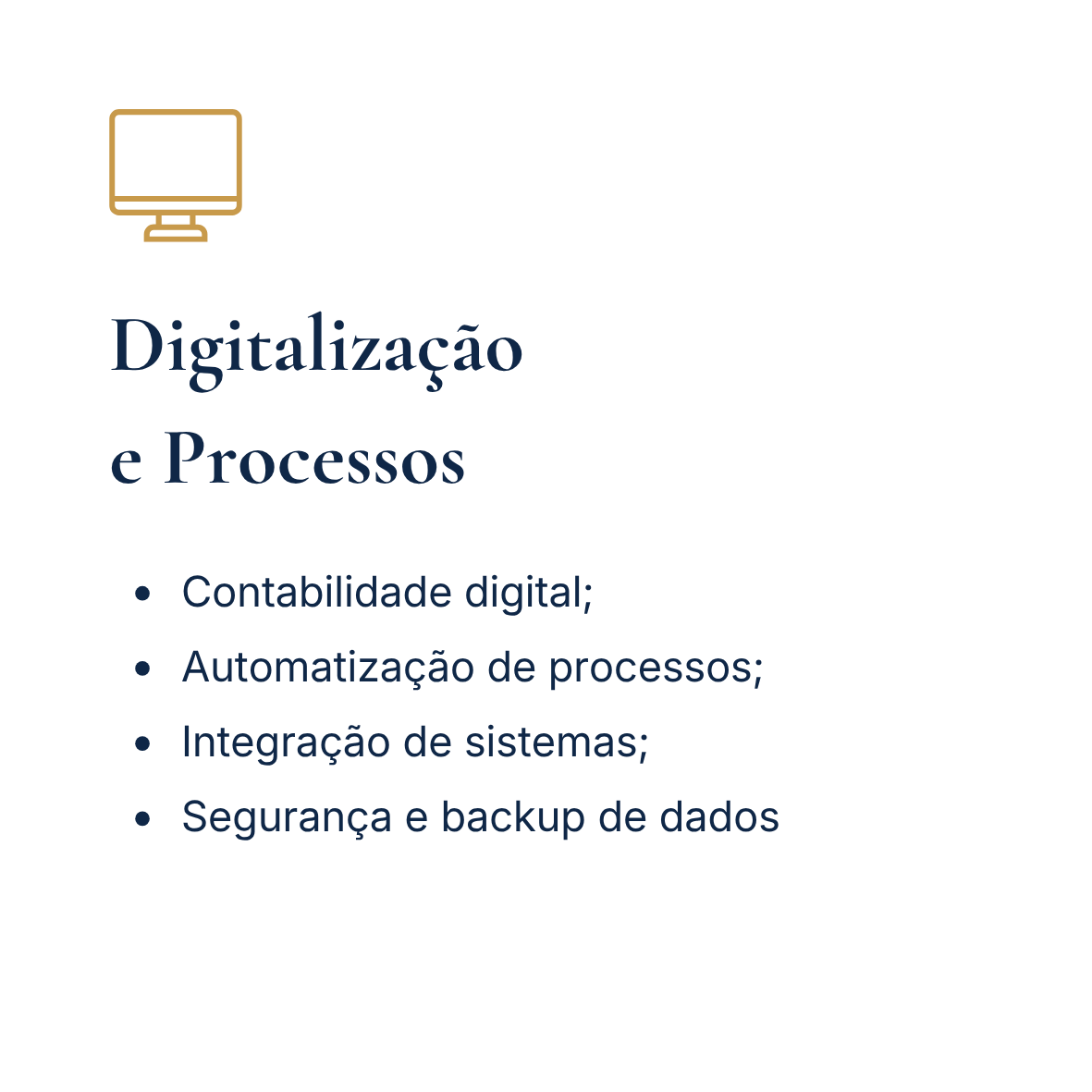 Infográfico com detalhes sobre digitalização e processos, incluindo tópicos como contabilidade digital, automação de processos, integração de sistemas, segurança e backup de dados.