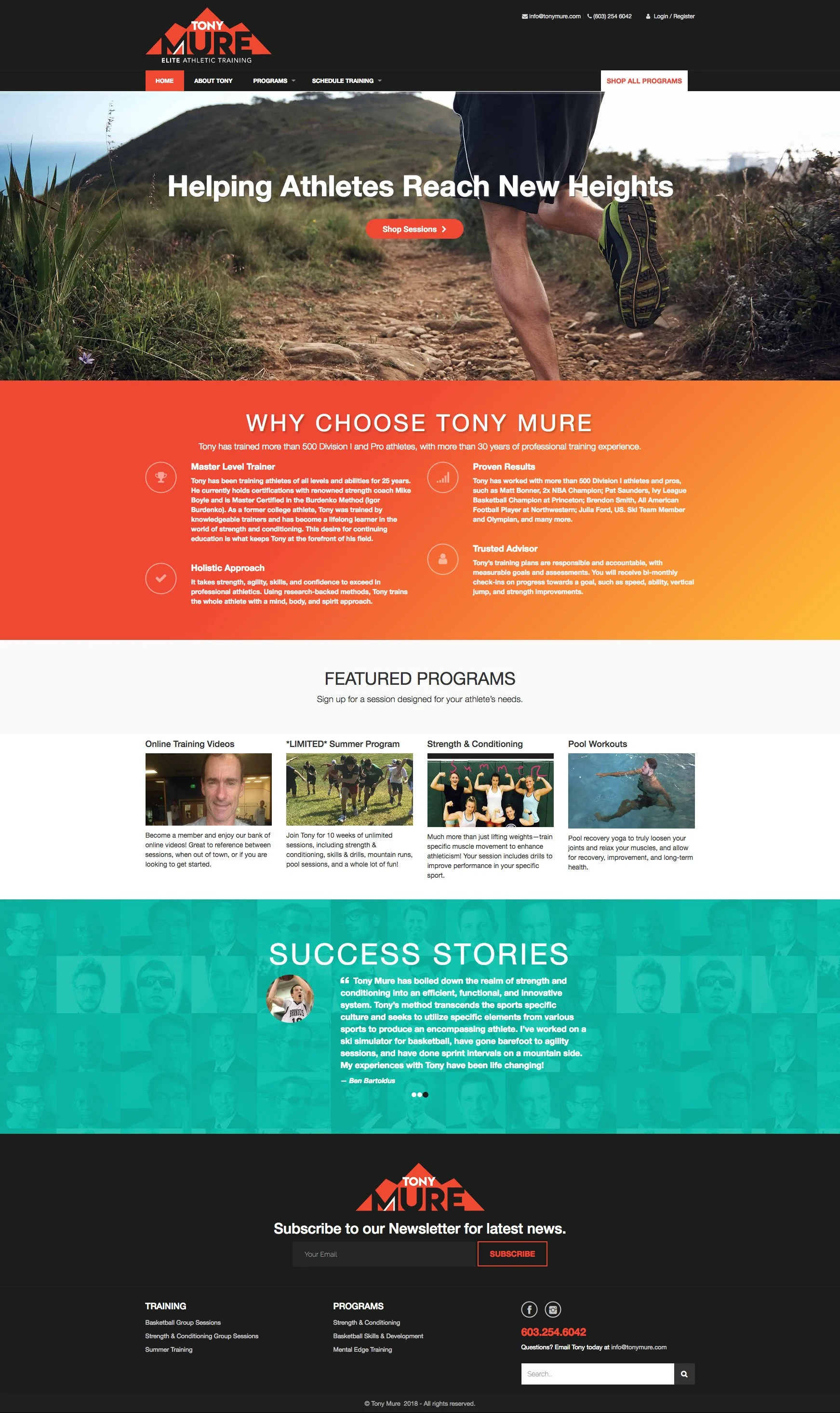 Tony Mure Personal Trainer Logo, Branding, and Website