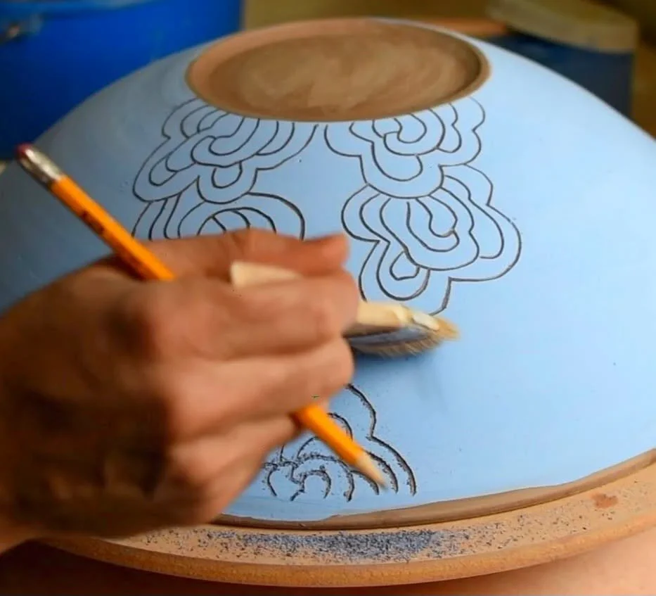 Blue + White Sgraffito Bowl Workshop with Jane McCulla Ceramics