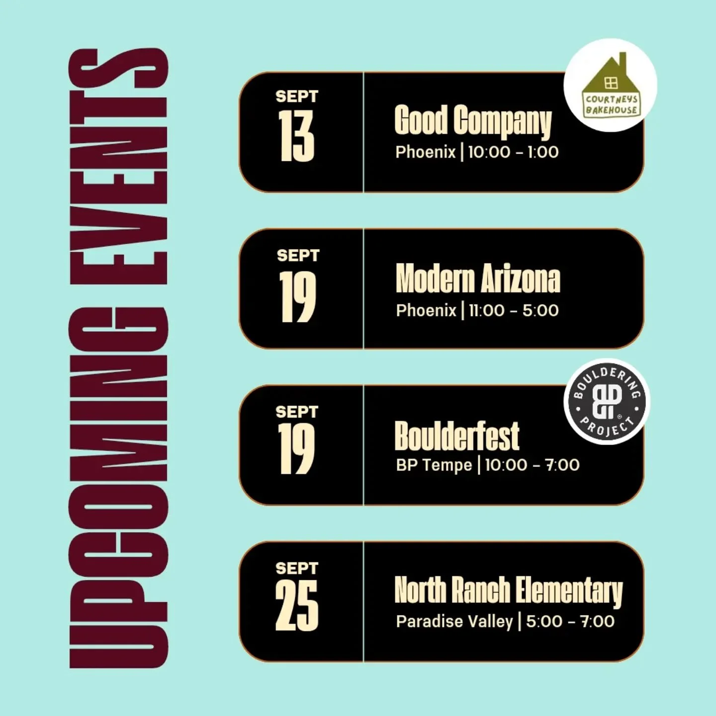 The -ber months are here! We have a few opportunities to support some incredible local valley businesses this month, we hope you all can join us!