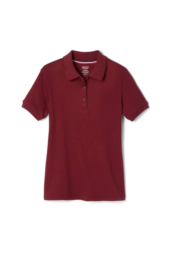 (Girls Summer Uniform) Burgundy Polo