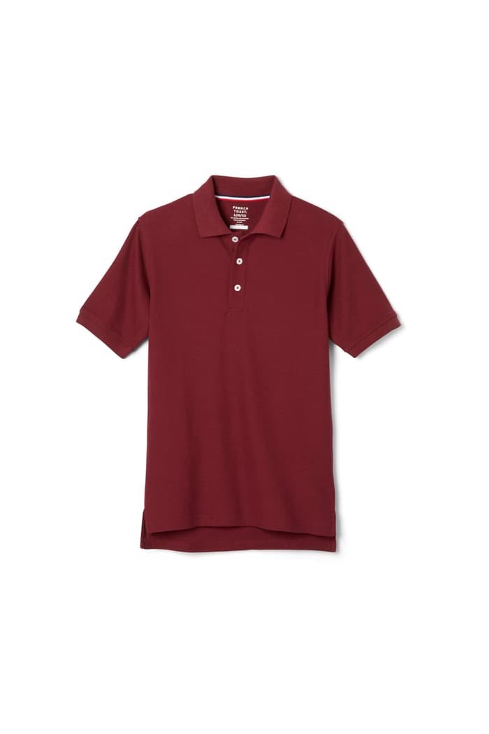 (Boys Burgundy Summer Uniform): Short Sleeve Polo