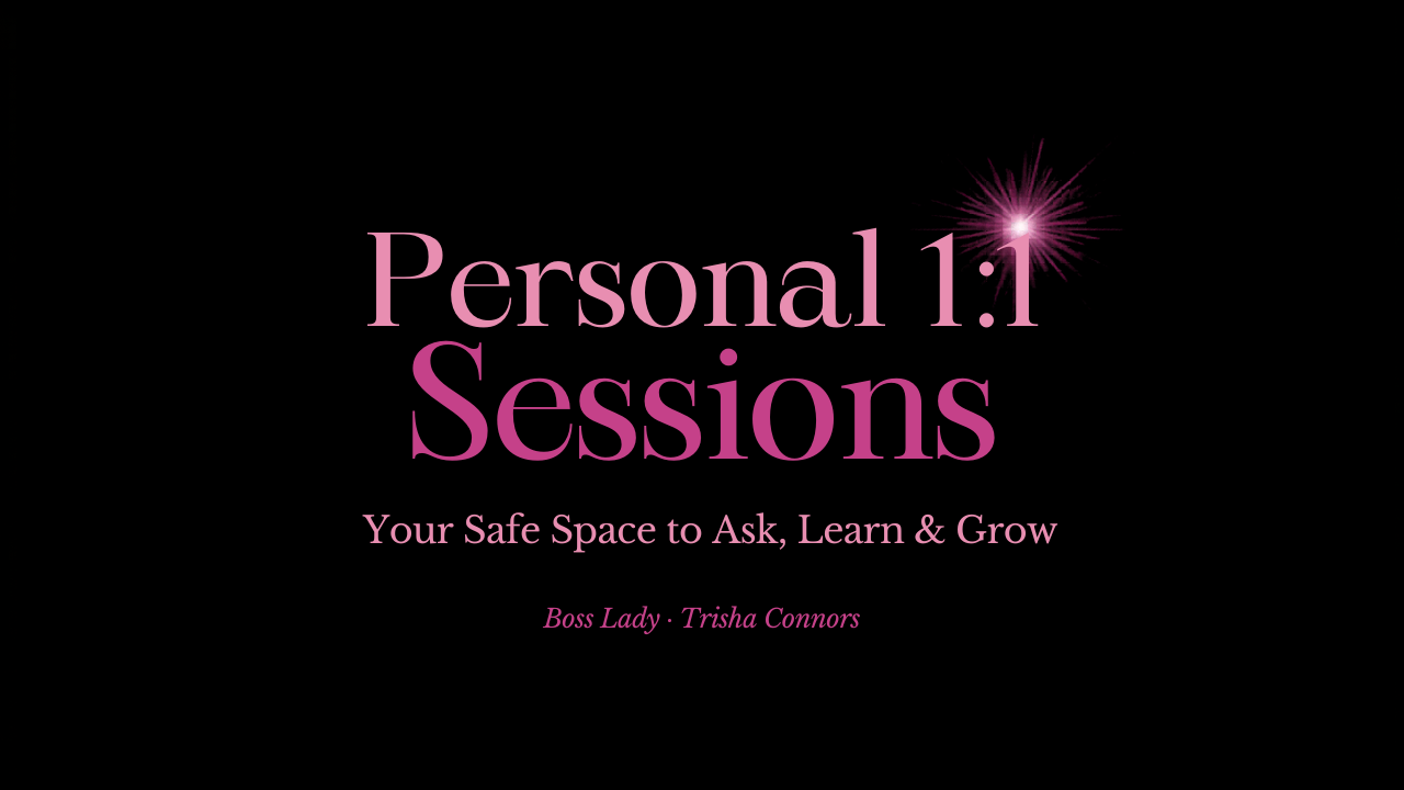 Personal 1:1 Sessions — Your Safe Space to Ask, Learn, and Grow