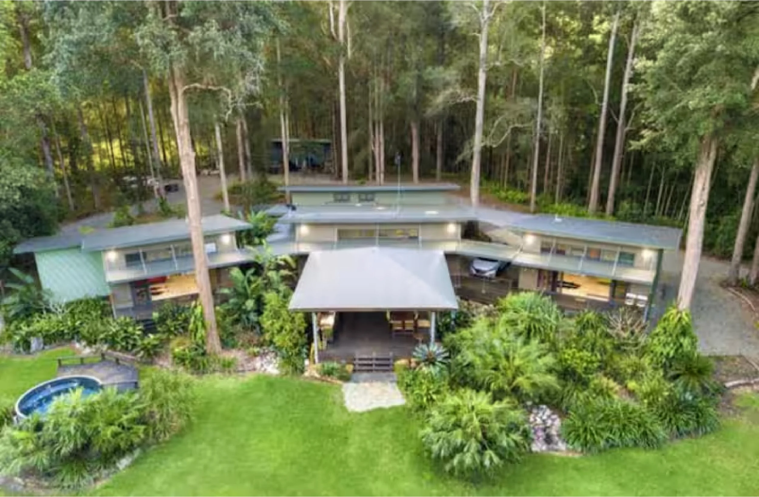 Arial view of house