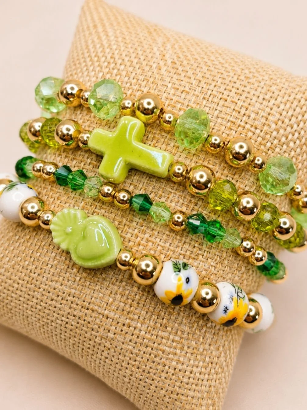 Faith in Bloom Ceramic Bead Stack