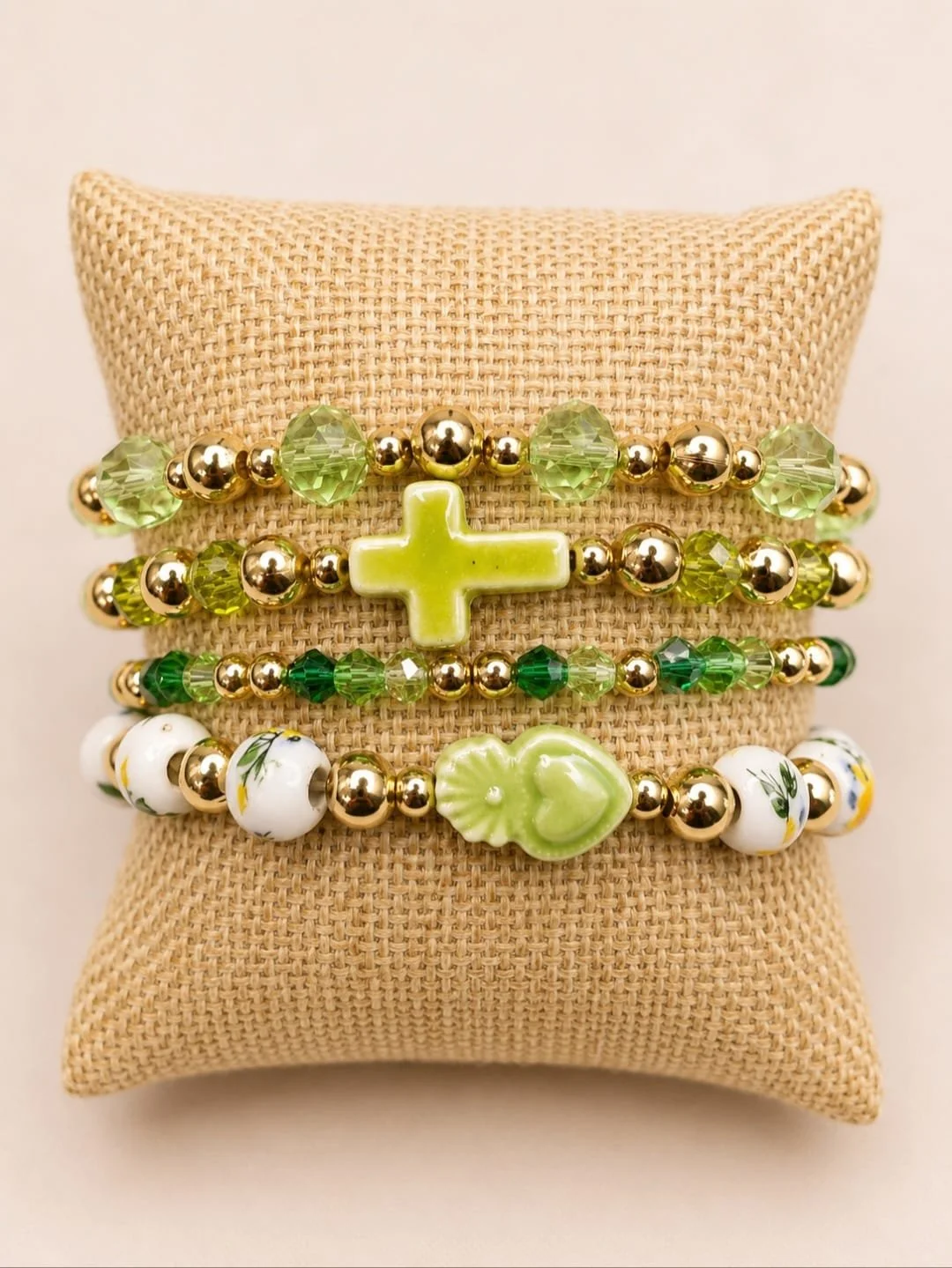 Faith in Bloom Ceramic Bead Stack