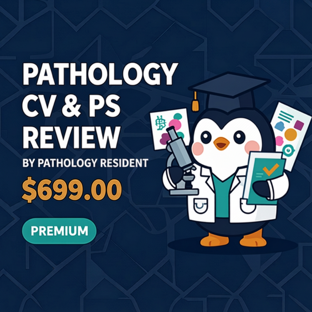 Pathology CV & PS Review Service by Pathology Resident Physician
