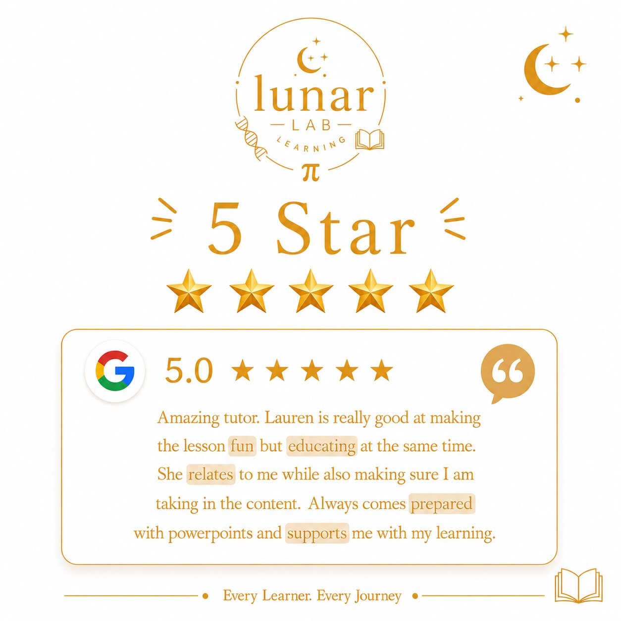 Receiving feedback like this means the world.

Thank you for your kind words and trusting me to my part of your journey. 

Every child. Every journey. 🌙