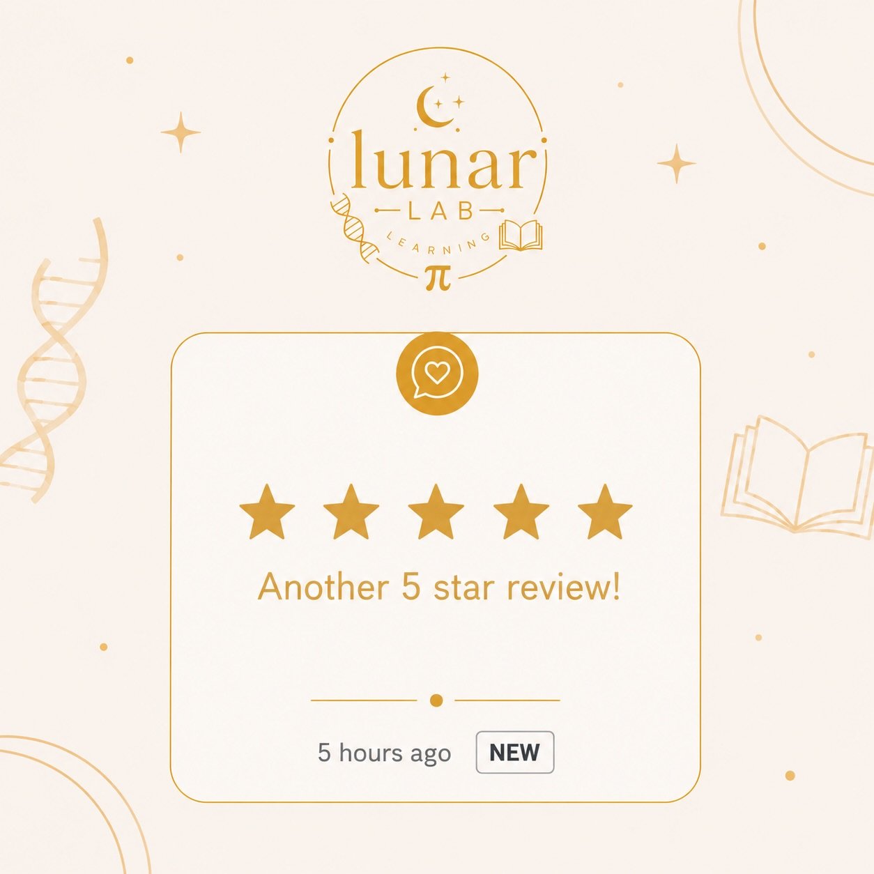 Another 5 star review and it feels so good! We appreciate every single one of you. 

- Lauren 🌙