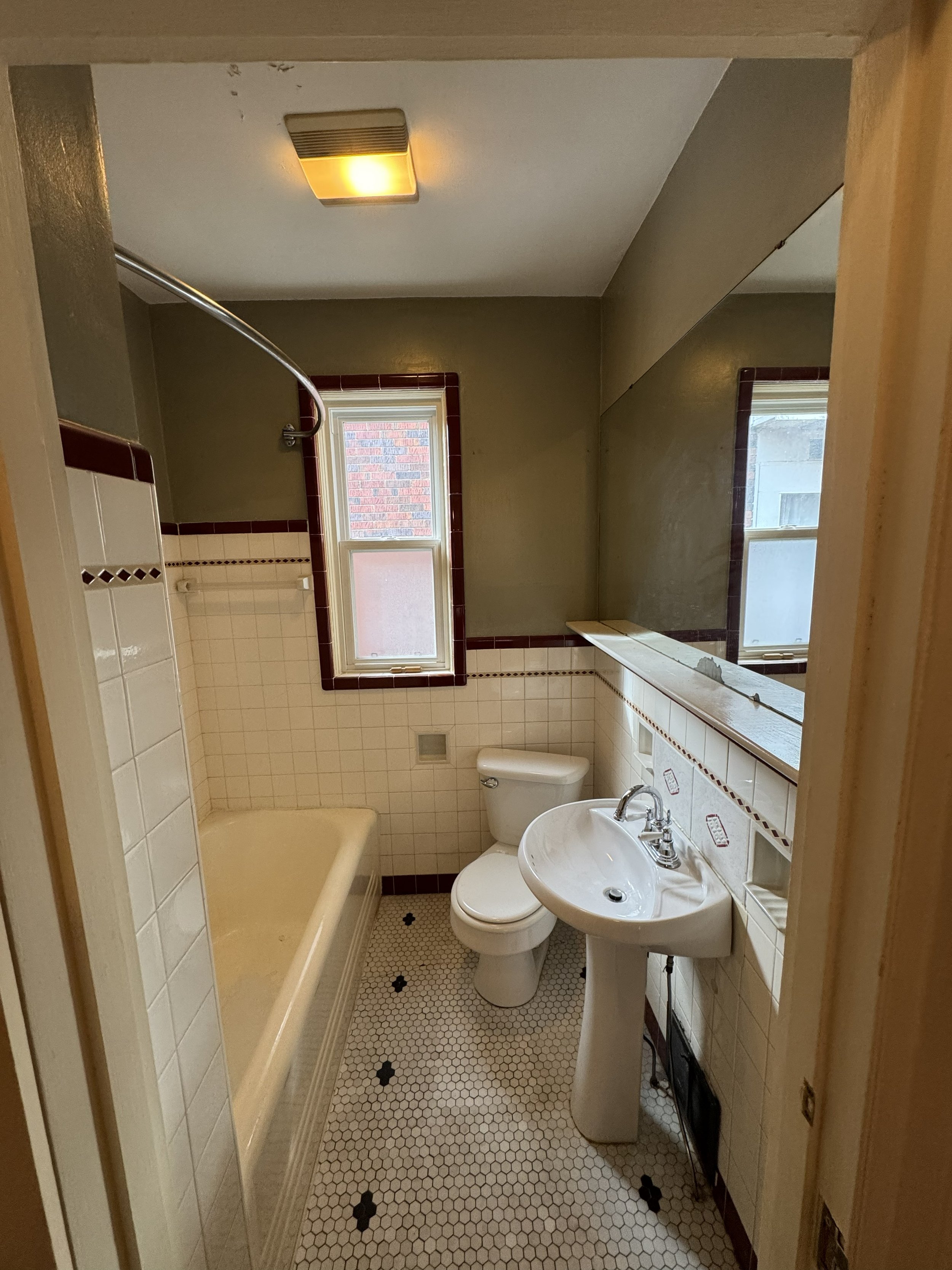 Original bathroom before demolition and renovation.