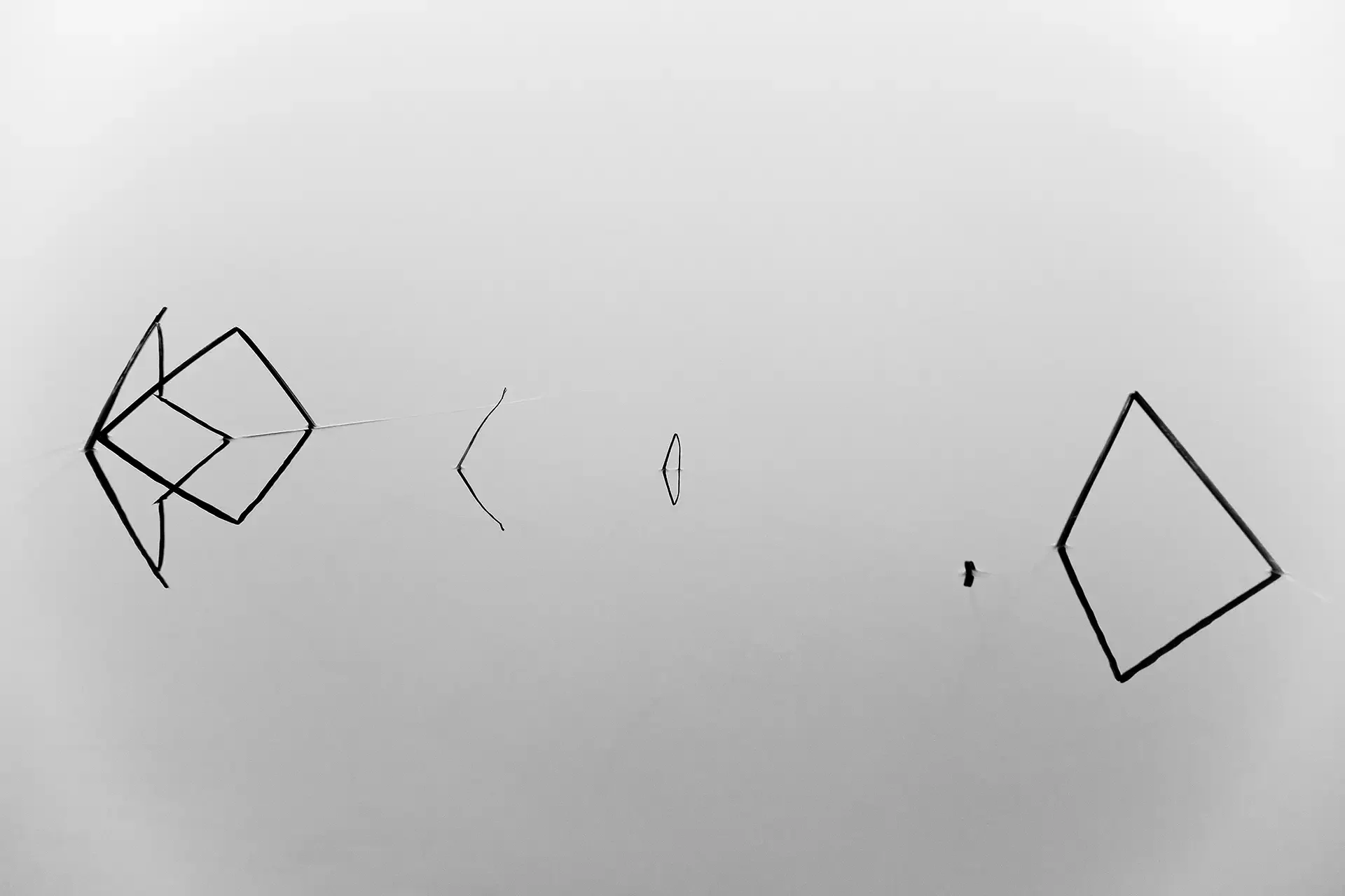 showcasing a minimal view of Anzali Lagoon, Bandar Anzali, Gilan, Iran. High-key composition focusing on abstract forms and shadows.