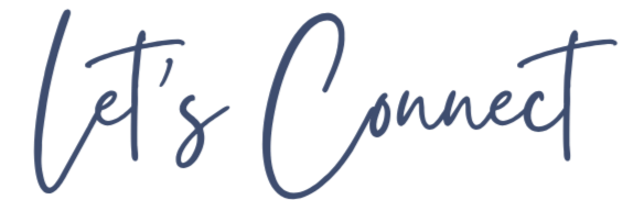 The phrase "Let's Connect" written in blue cursive handwriting.