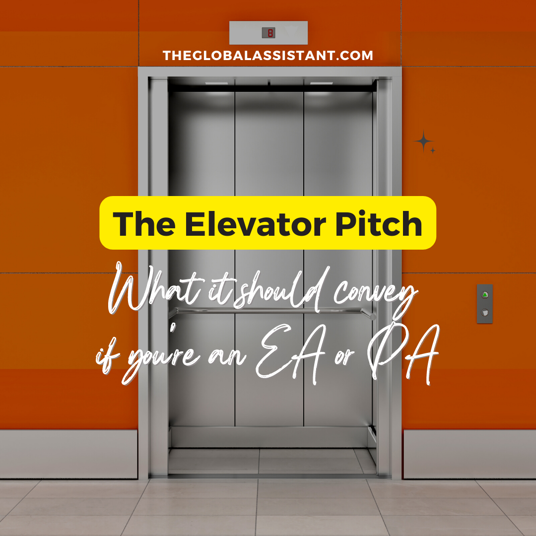 elevator pitch for executive assistants