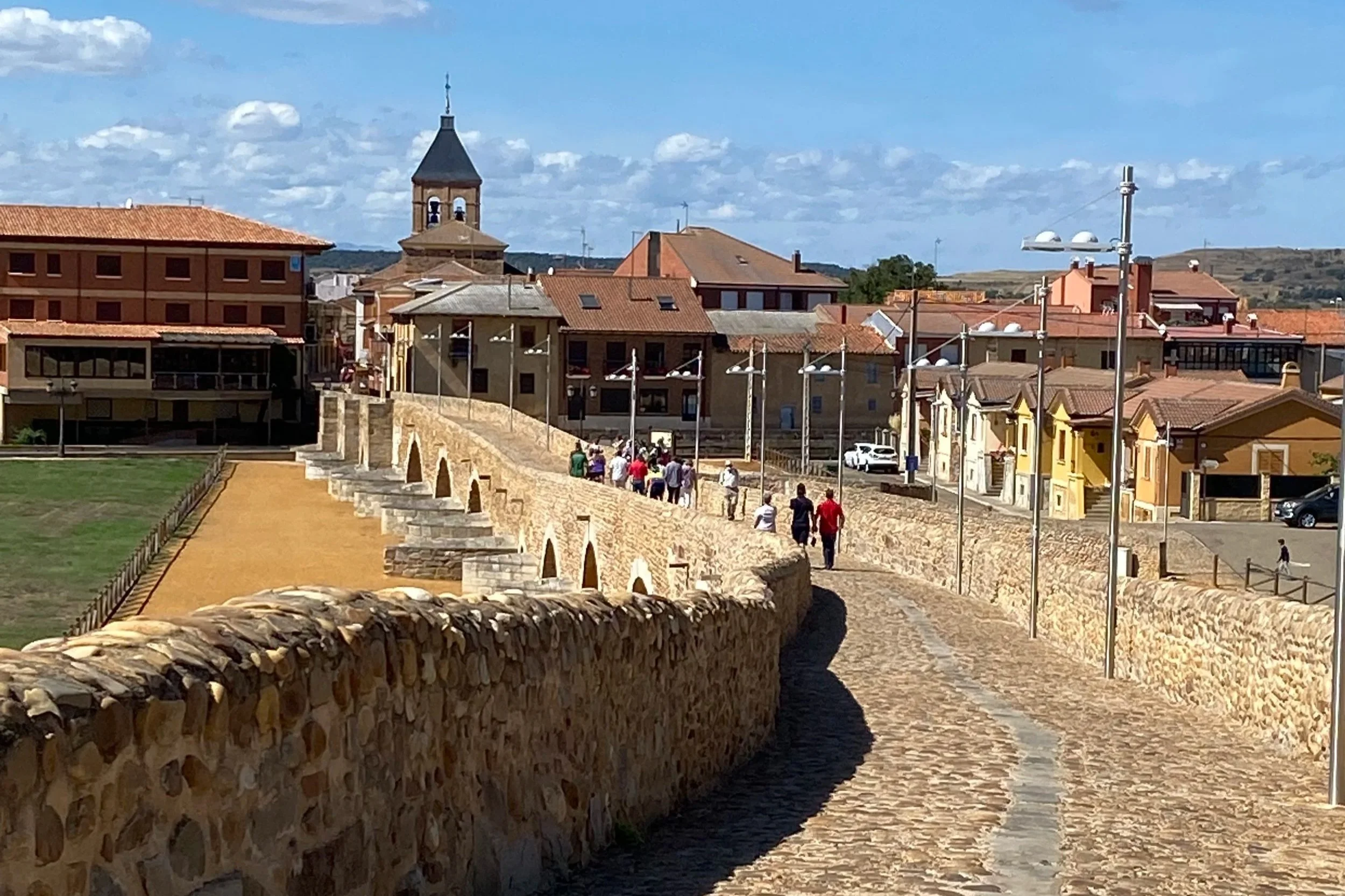 The bridge to Hospital de Órbigo on The Iron Cross, a Mindful Adventure on El Camino