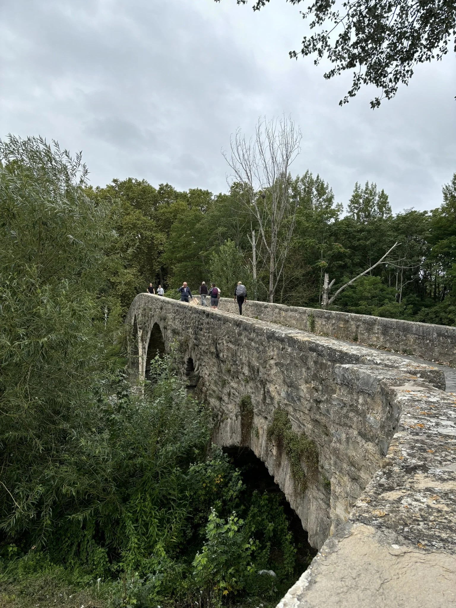 An ancient bridge in Pamplona on the Hill of Forgiveness, a Mindful Adventure on El Camino