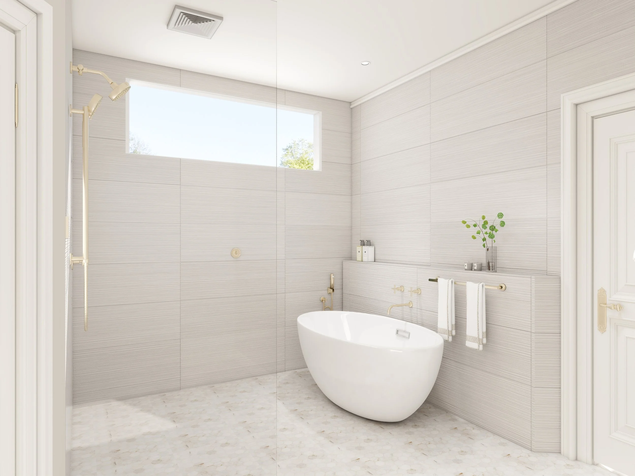 Primary Bathroom Renders - Dobson Interiors
