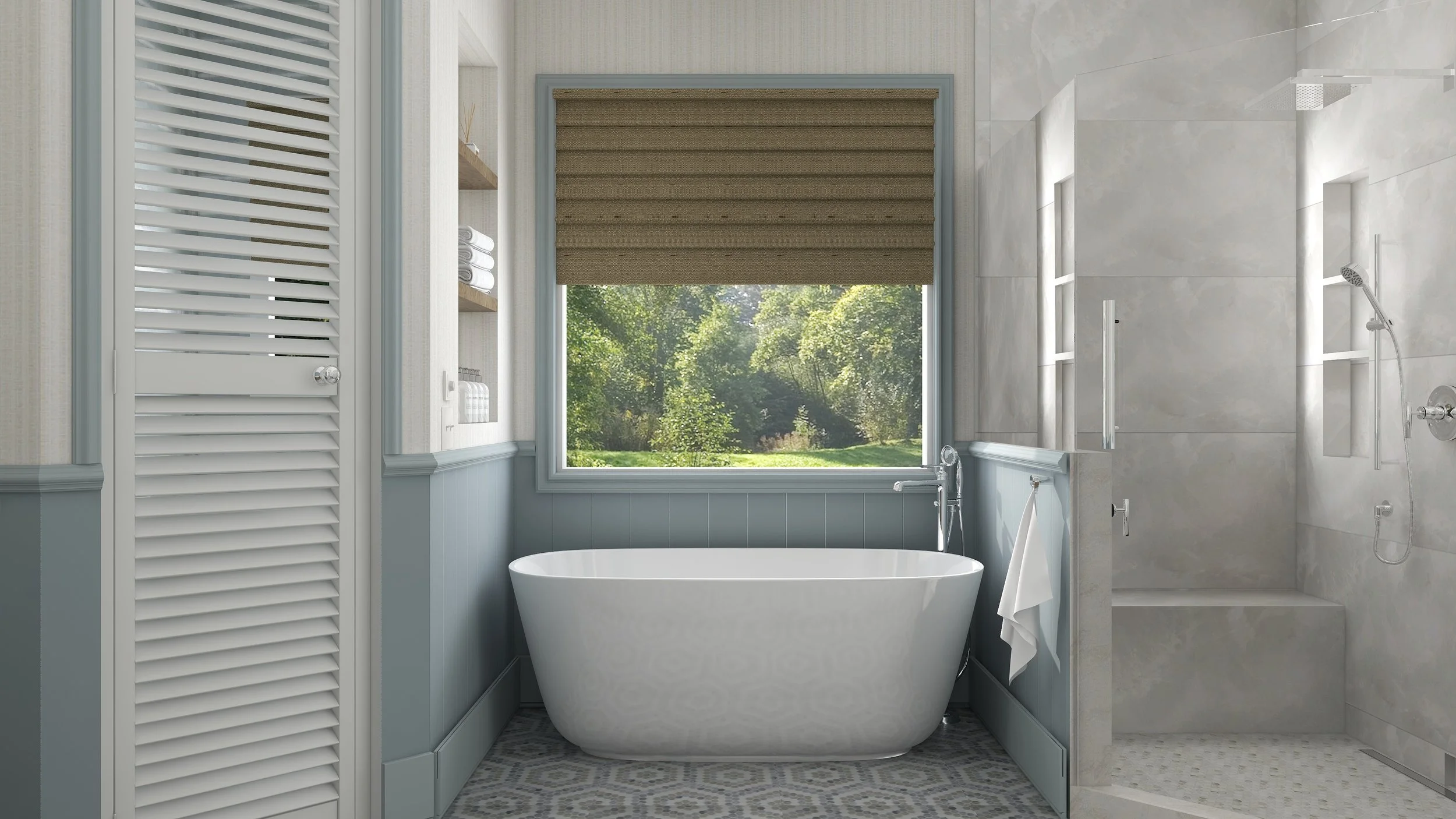 Primary  Bathroom Renders - Dobson Interiors