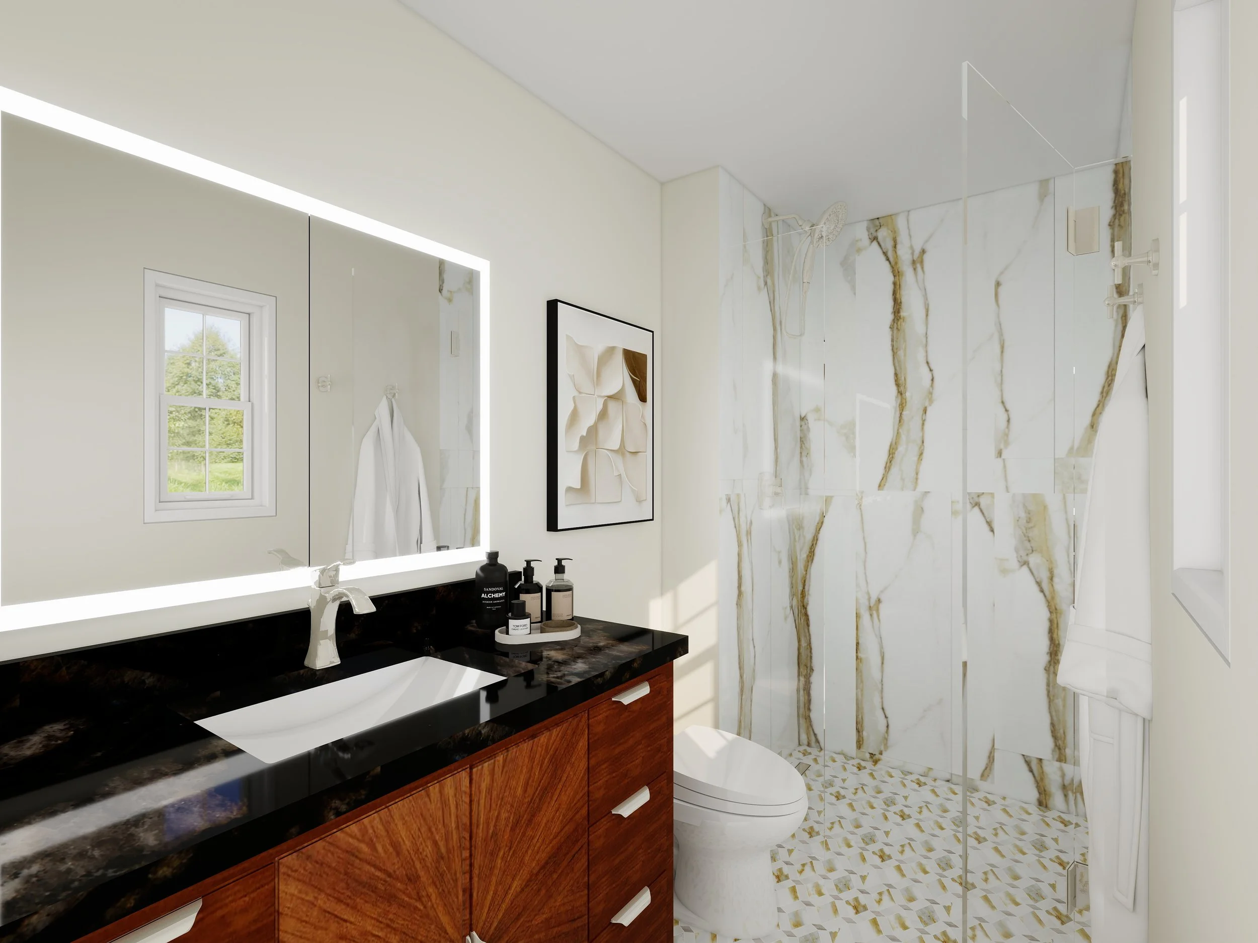 Primary Bathroom Renders - Trisha Davis Designs