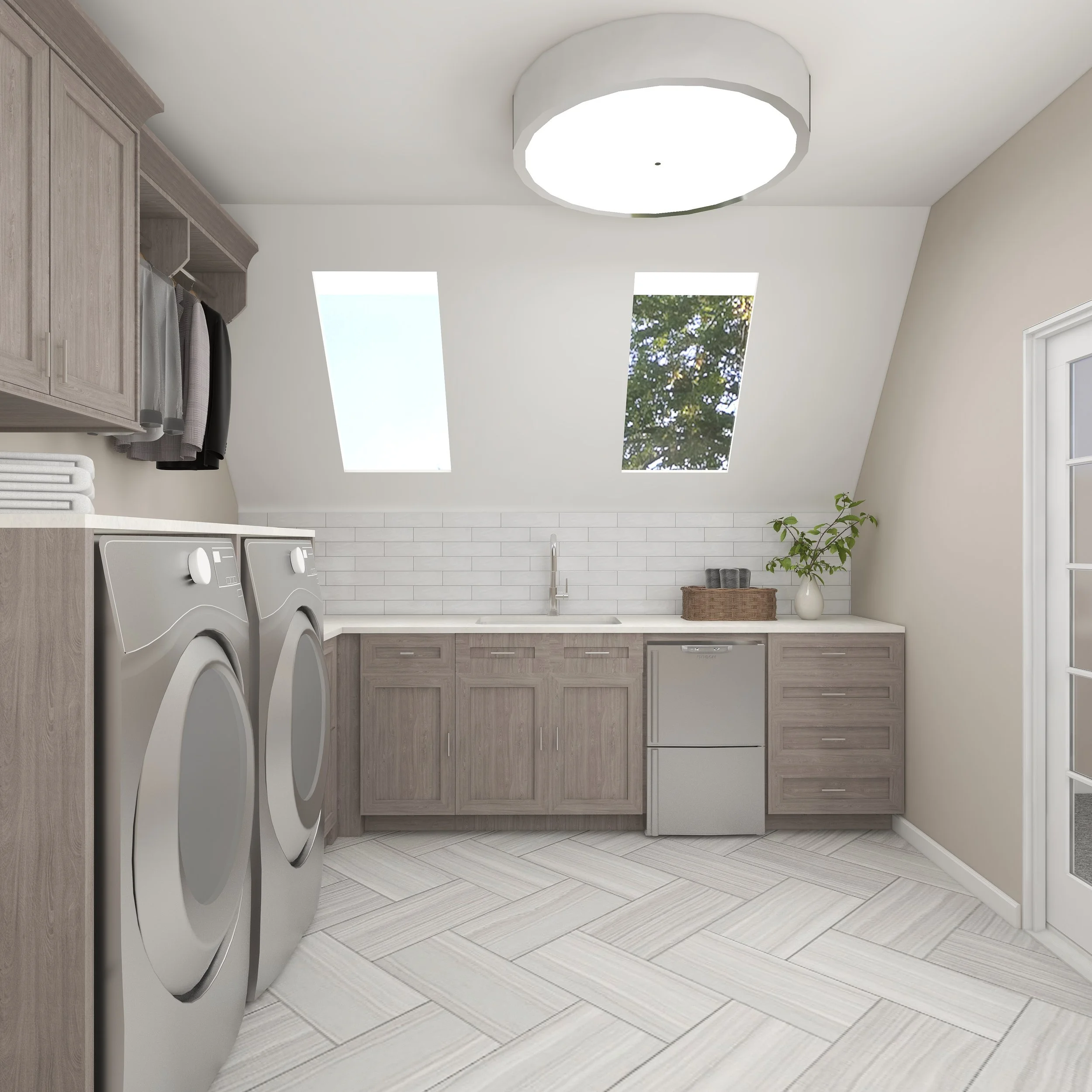 Upstairs Laundry Room Renders - Dobson Interiors