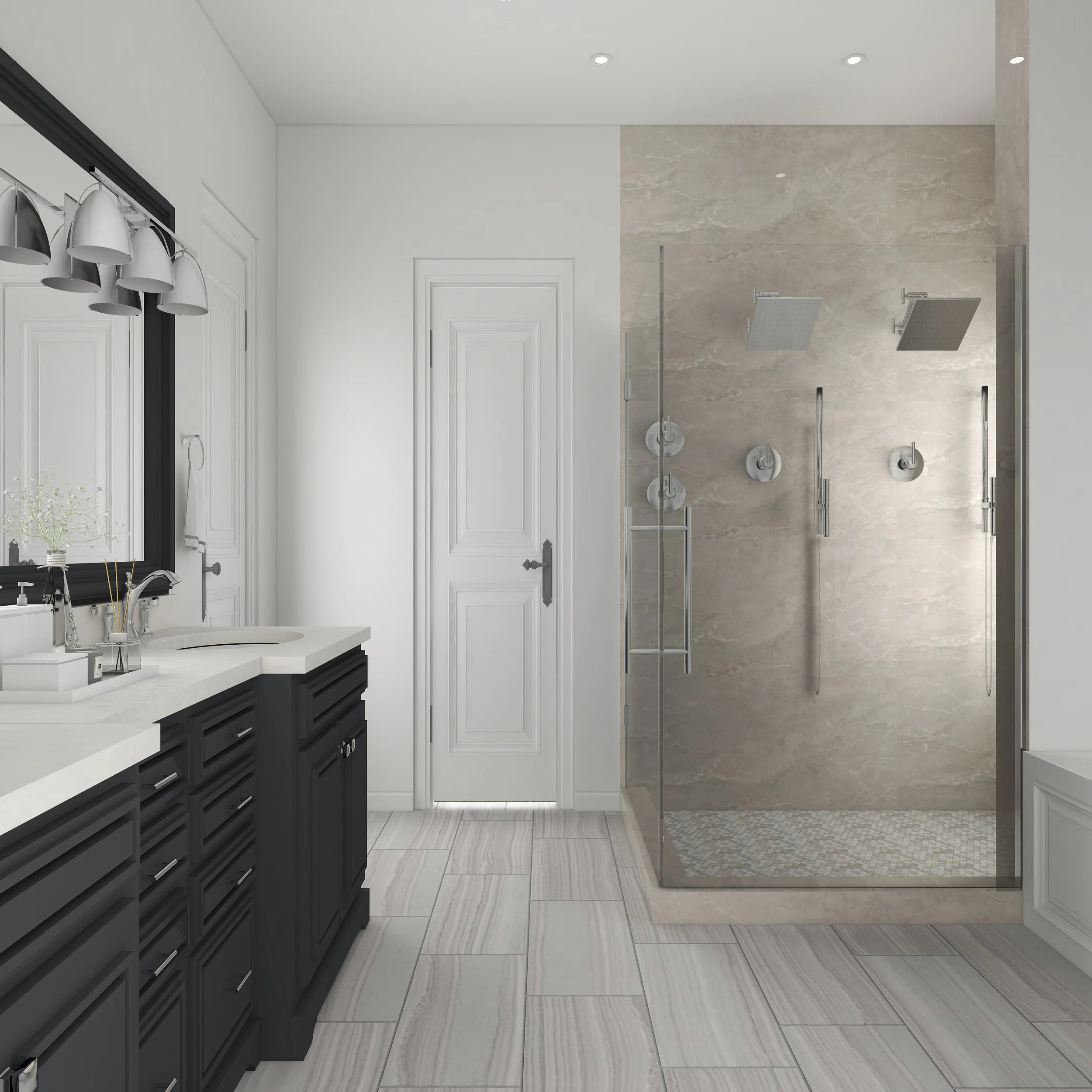 Primary Bathroom Renders - Dobson Interiors