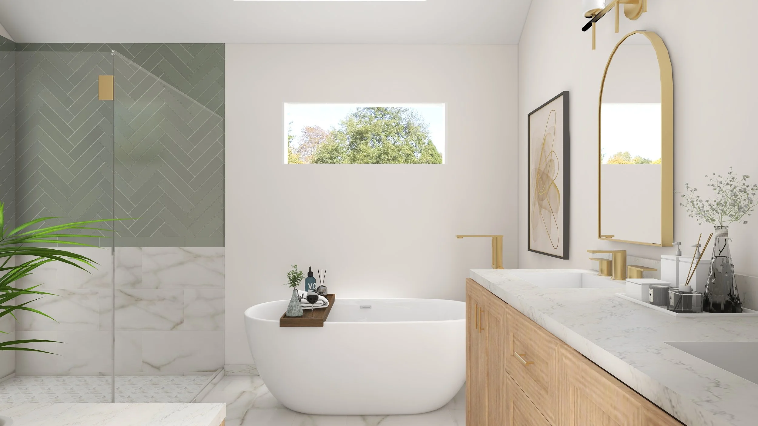 Primary Bathroom Renders - Trisha Davis Designs