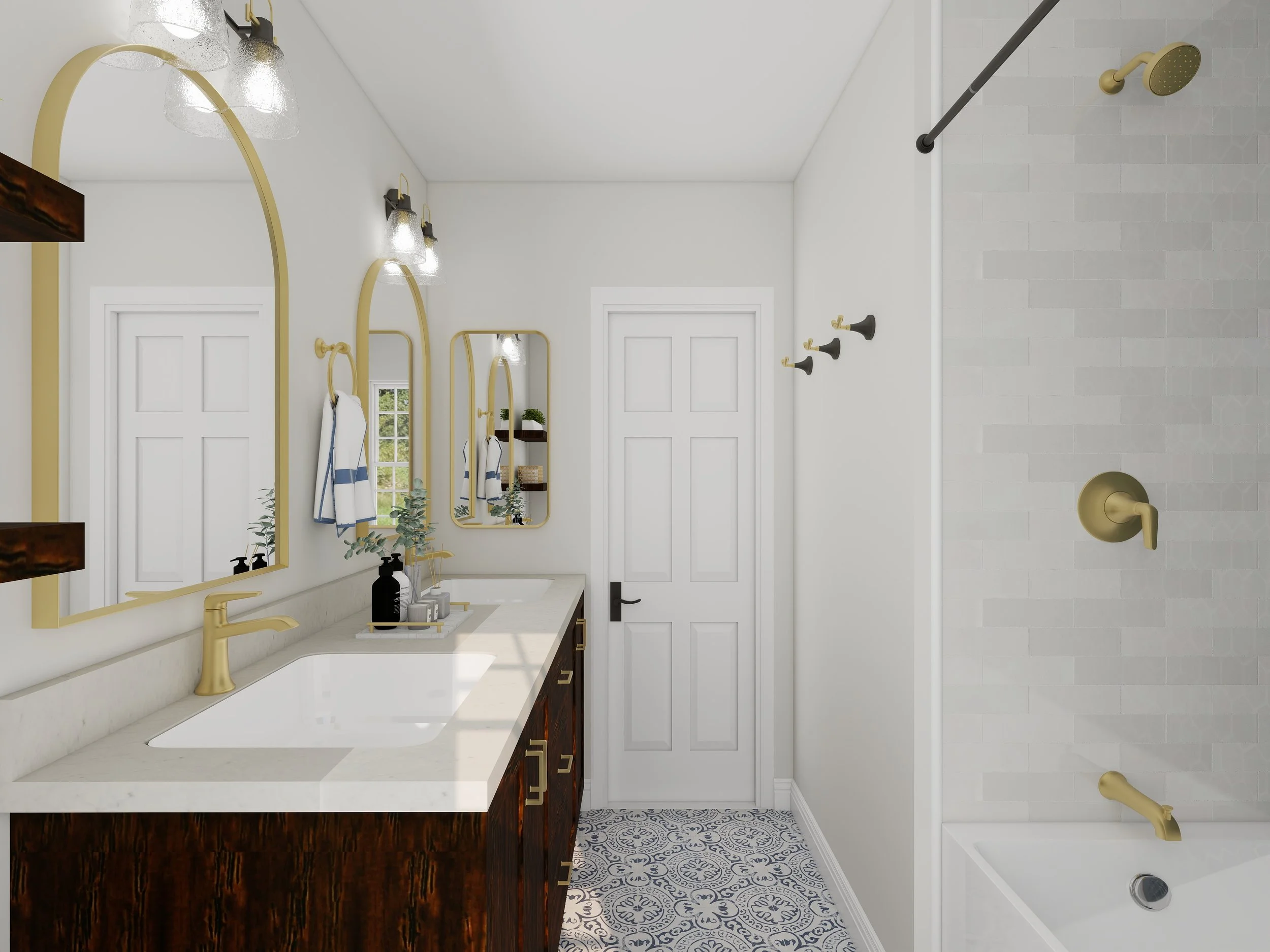 Primary Bathroom Renders - Trisha Davis Designs