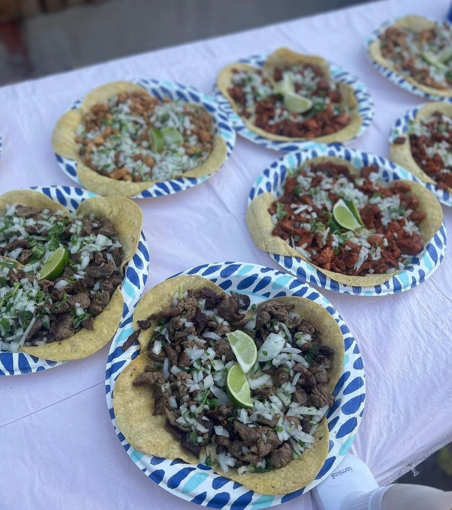 Tacos prepared for tacop catering in Denver