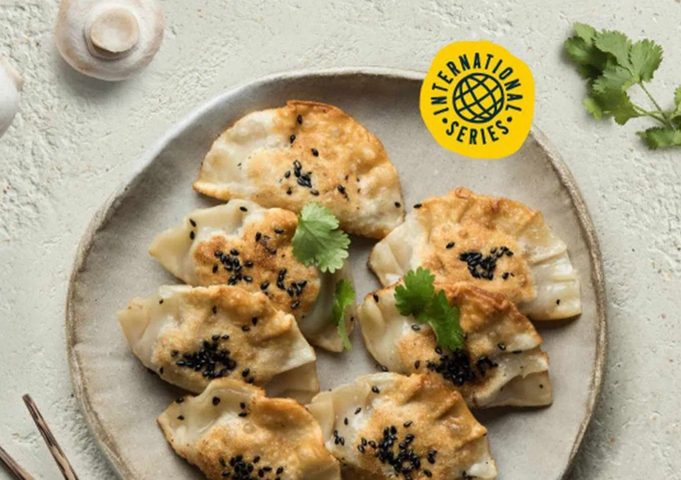 Black Sesame Beef Dumplings with Mushrooms &amp; Shallots