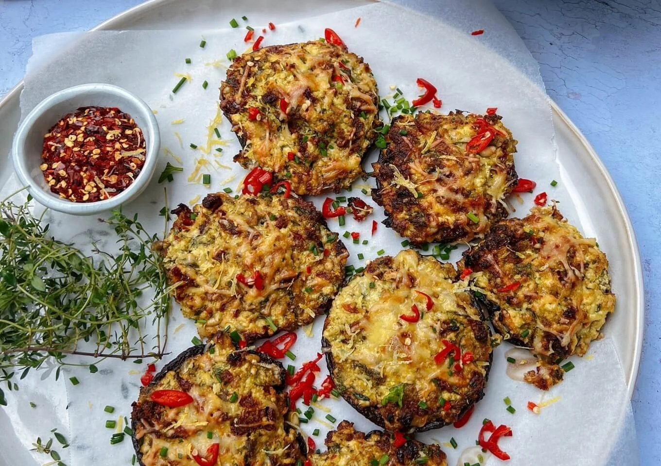Ricotta &amp; Herb Stuffed Portabellos