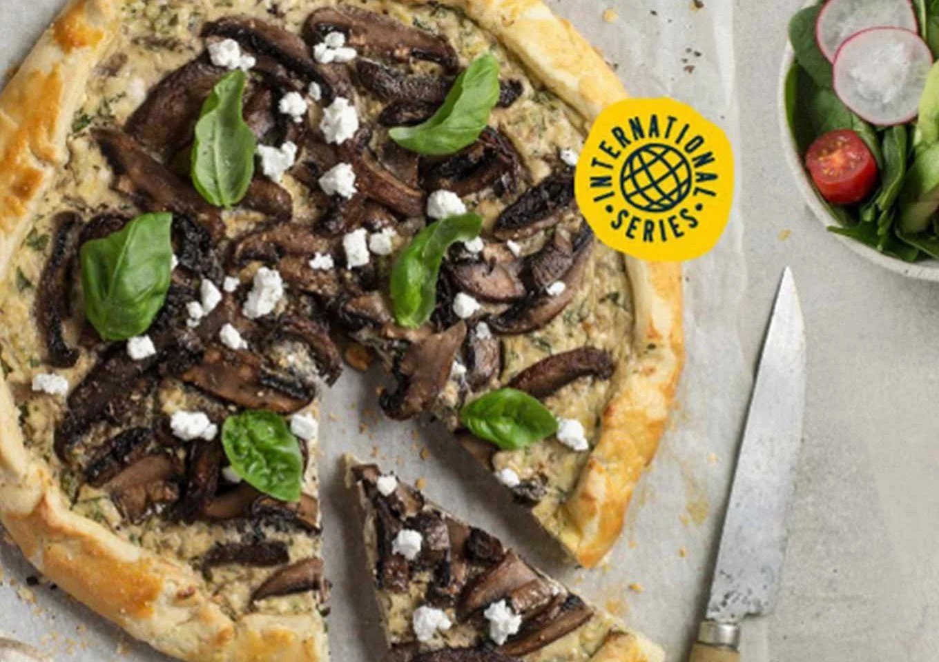 Portobello, Thyme and Goat's Cheese Picnic Galette