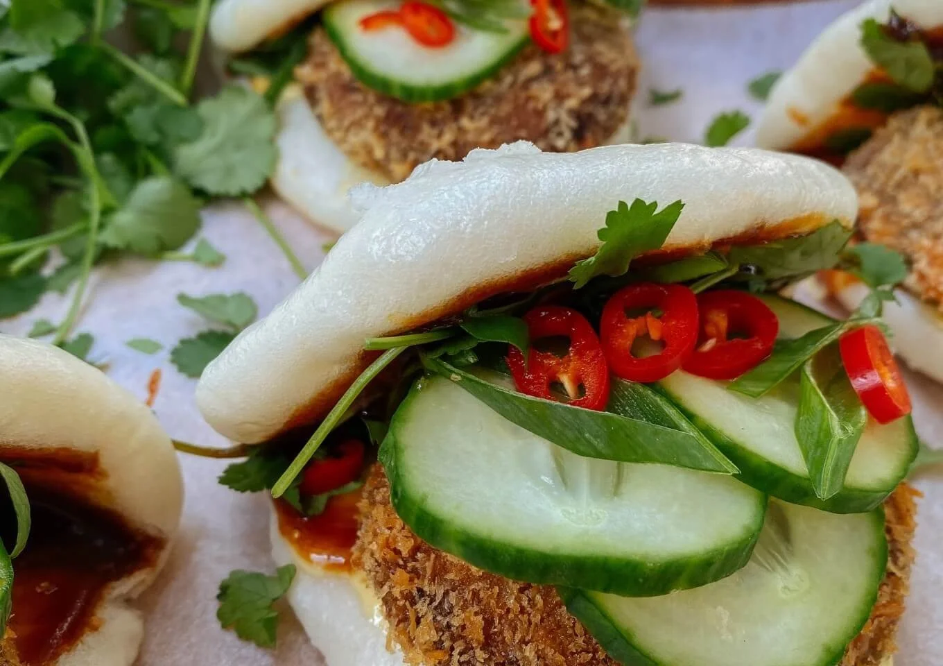Crispy Panko Portabello Bao Buns