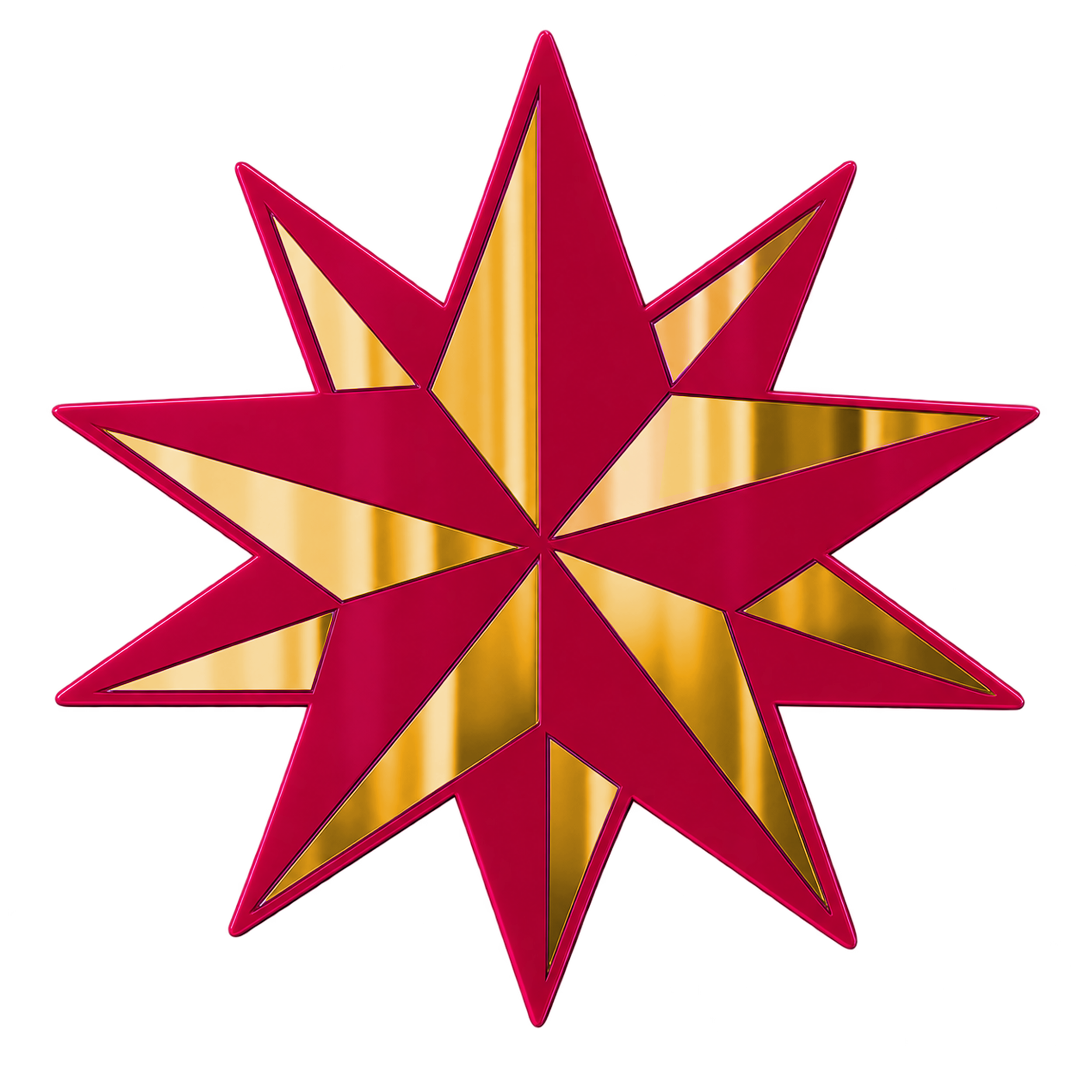 Pink Gold Trad Star Mirror (7.5 x 8 in)