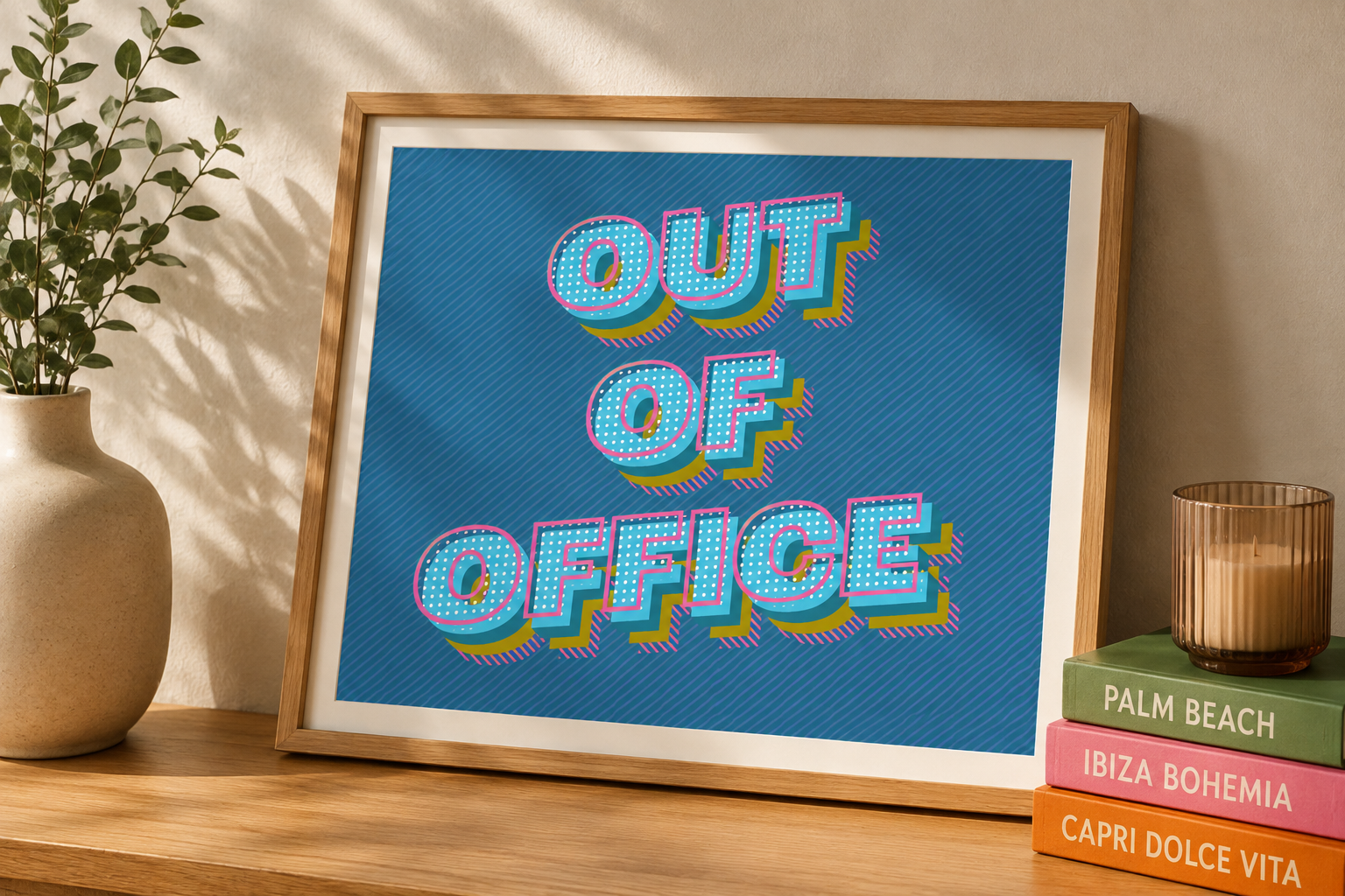 Out of Office Pop Art Print, Giclee Paper, 8 x 10, 16 x 20