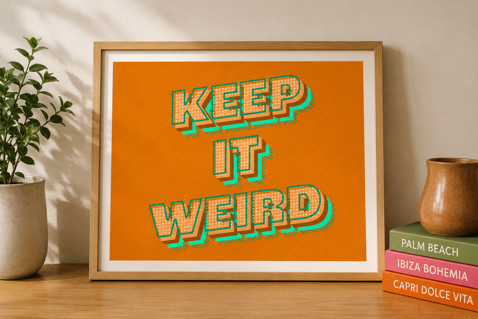 Keep It Weird Pop Art Print, Giclee Paper, 8 x 10, 16 x 20
