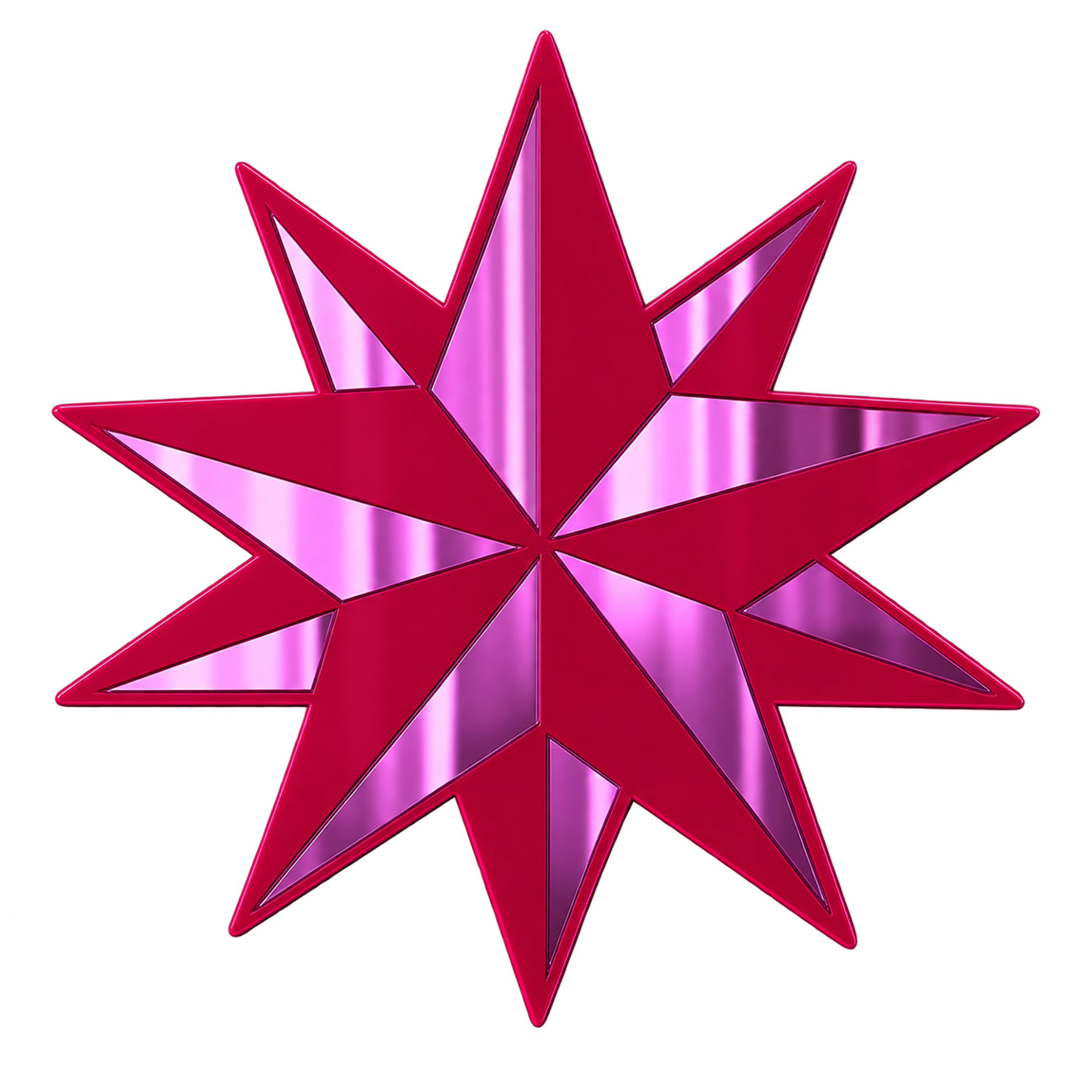Pink Pink Trad Star Mirror (7.5 x 8 in)