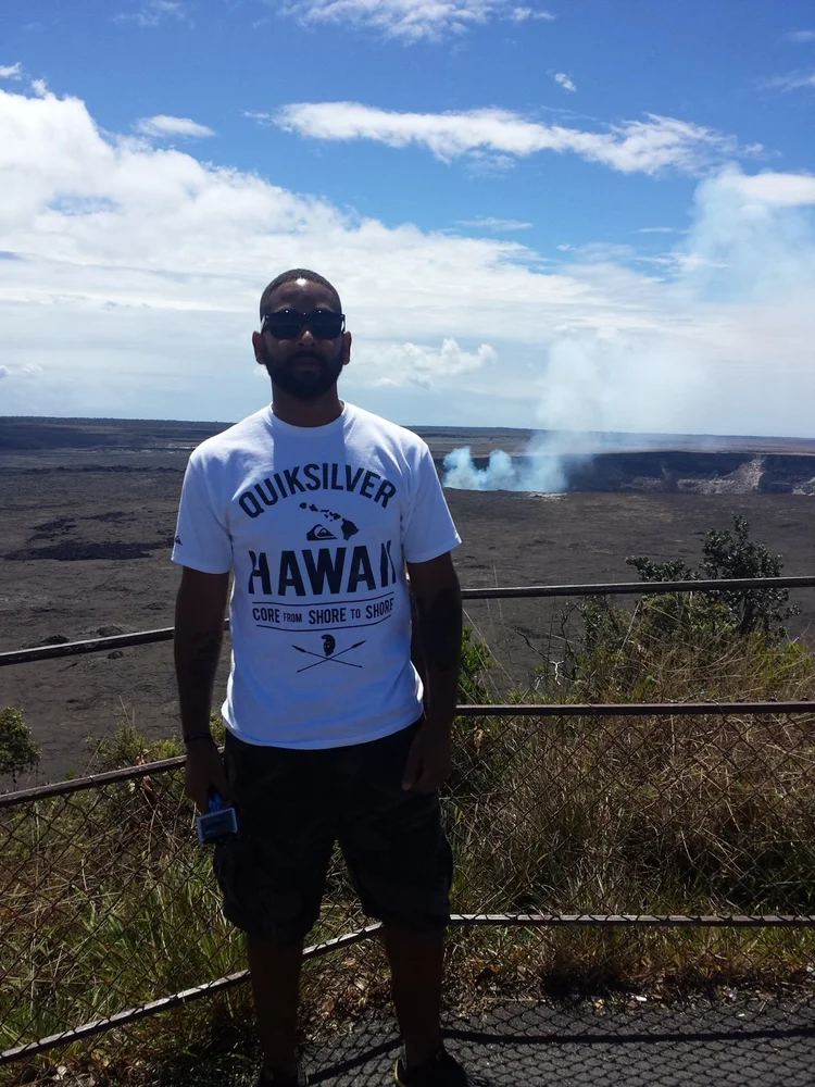 A moment in a volcanic landscape