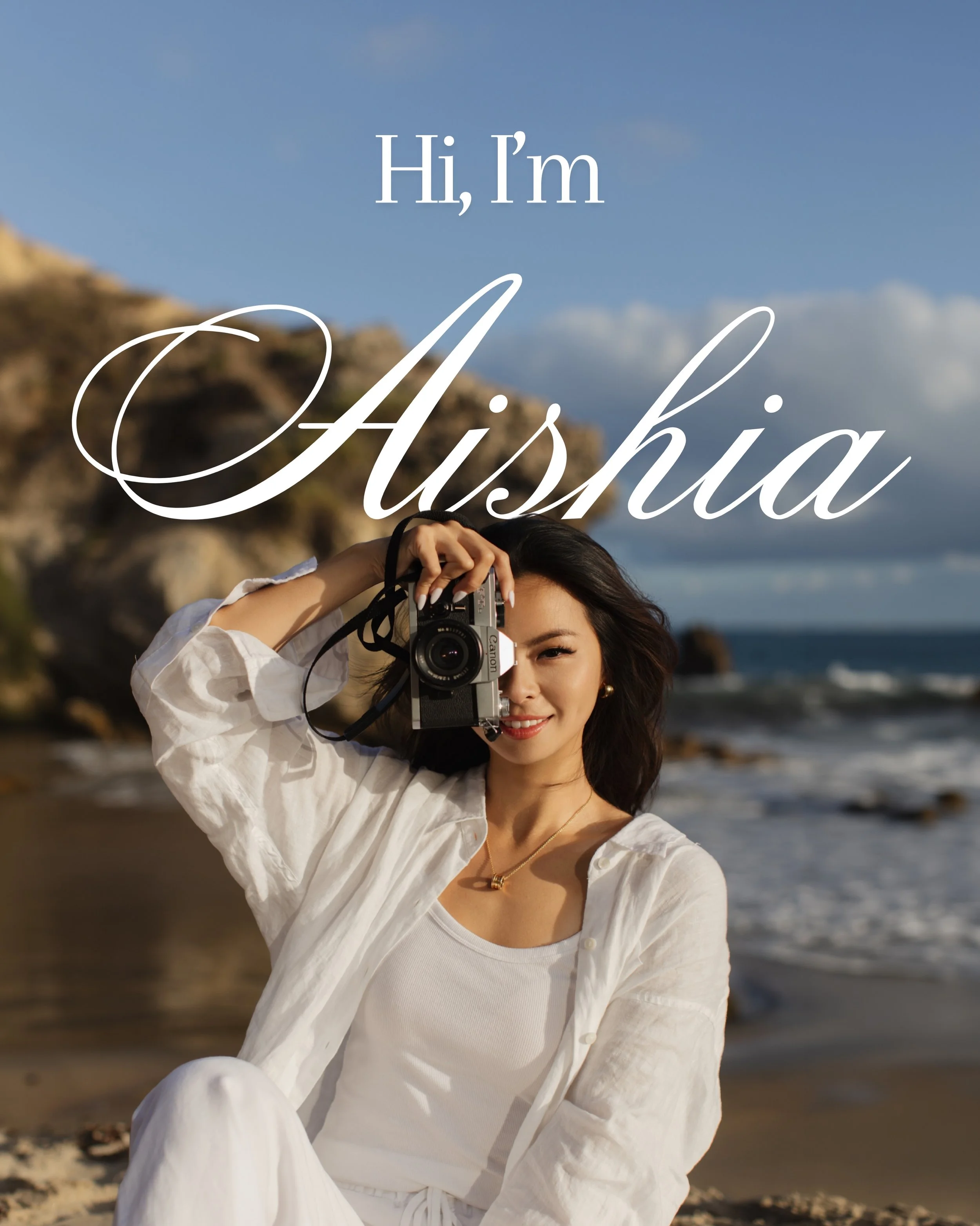 Hi, I&rsquo;m Aishia. 

Photographer, storyteller, and your calm in the chaos ：）

I grew up between different cultures, moved across the world as a teenager, and spent years trying to find where I belonged - which is probably why I&rsquo;ve always be