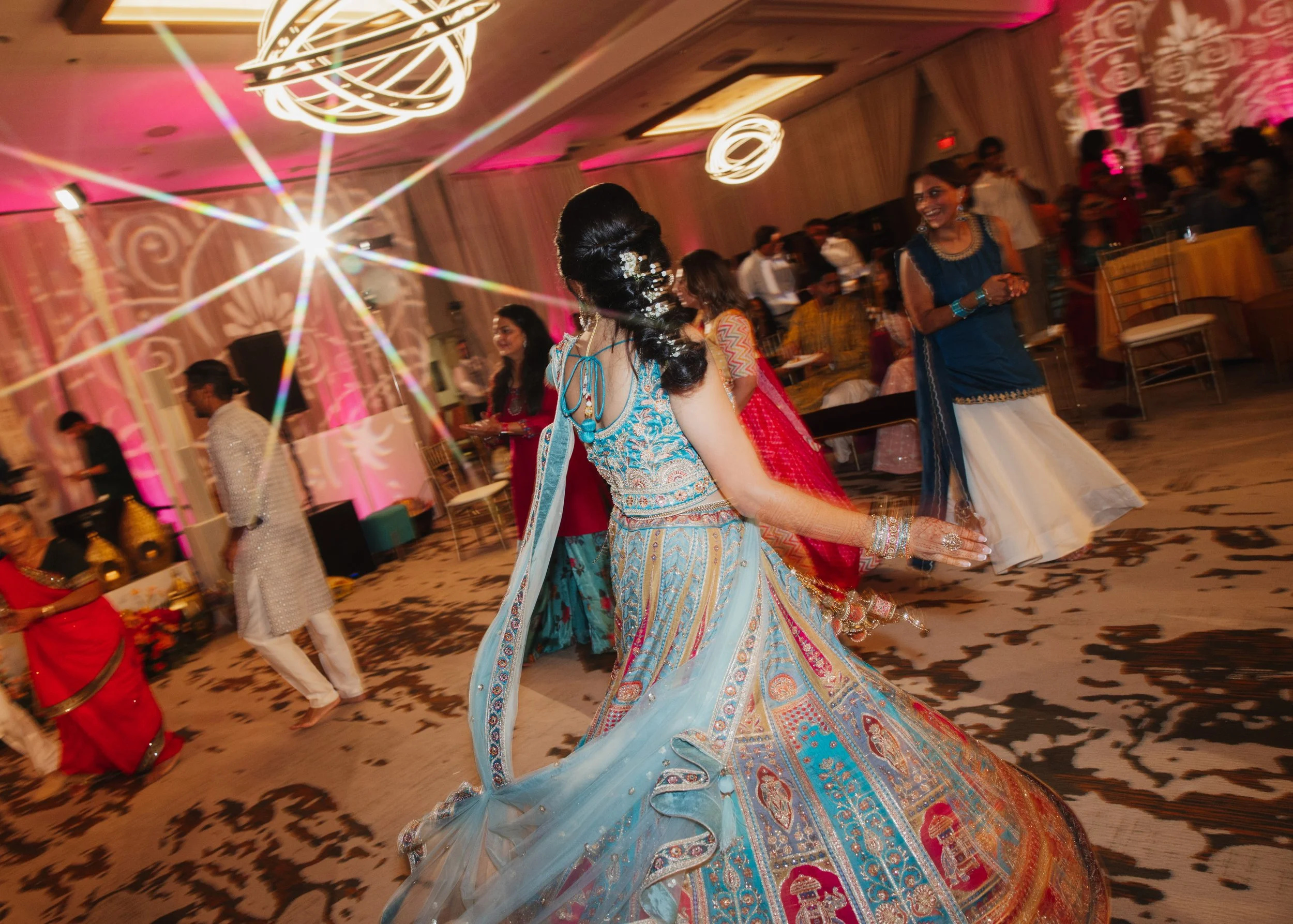 Couple portrait, end of sangeet night