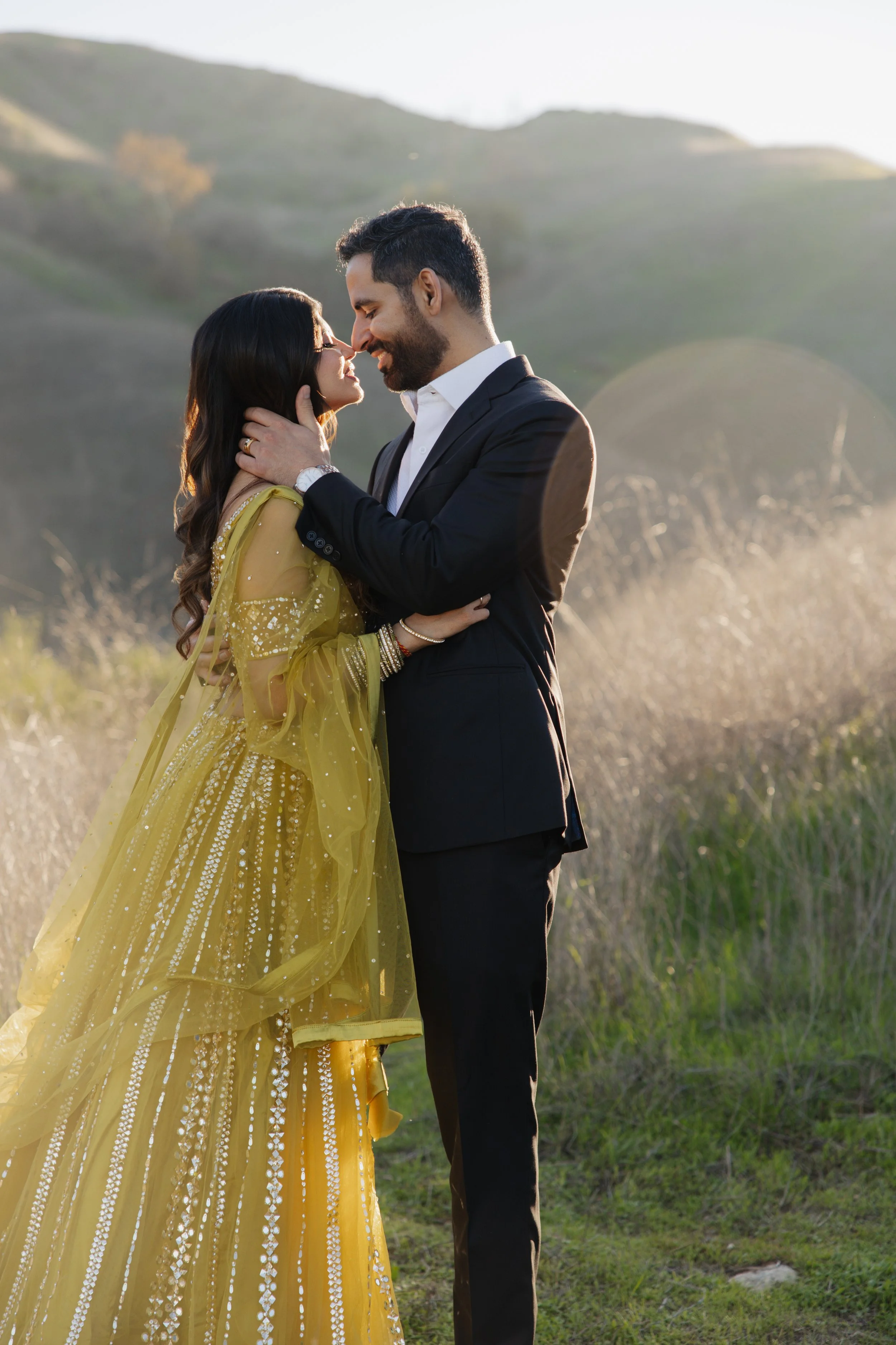 South Asian Engagement Session in the Golden Hills, Southern California
