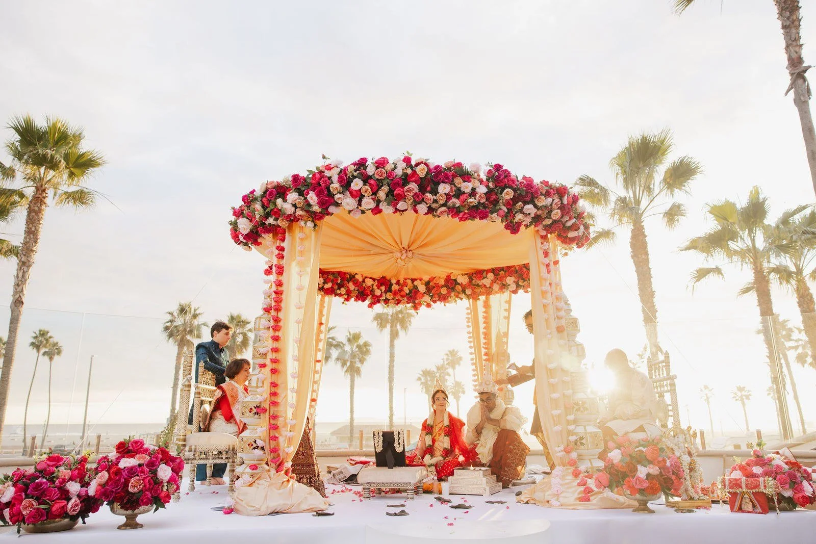 Sarah &amp; Sanjit’s Golden-Hour Wedding at The Waterfront Beach Resort in Huntington Beach