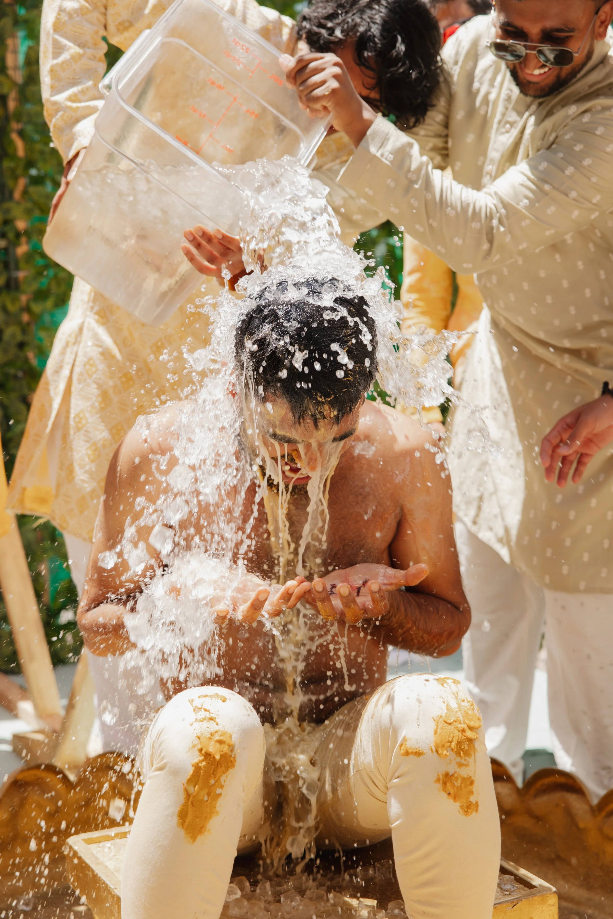 fun groom haldi photo