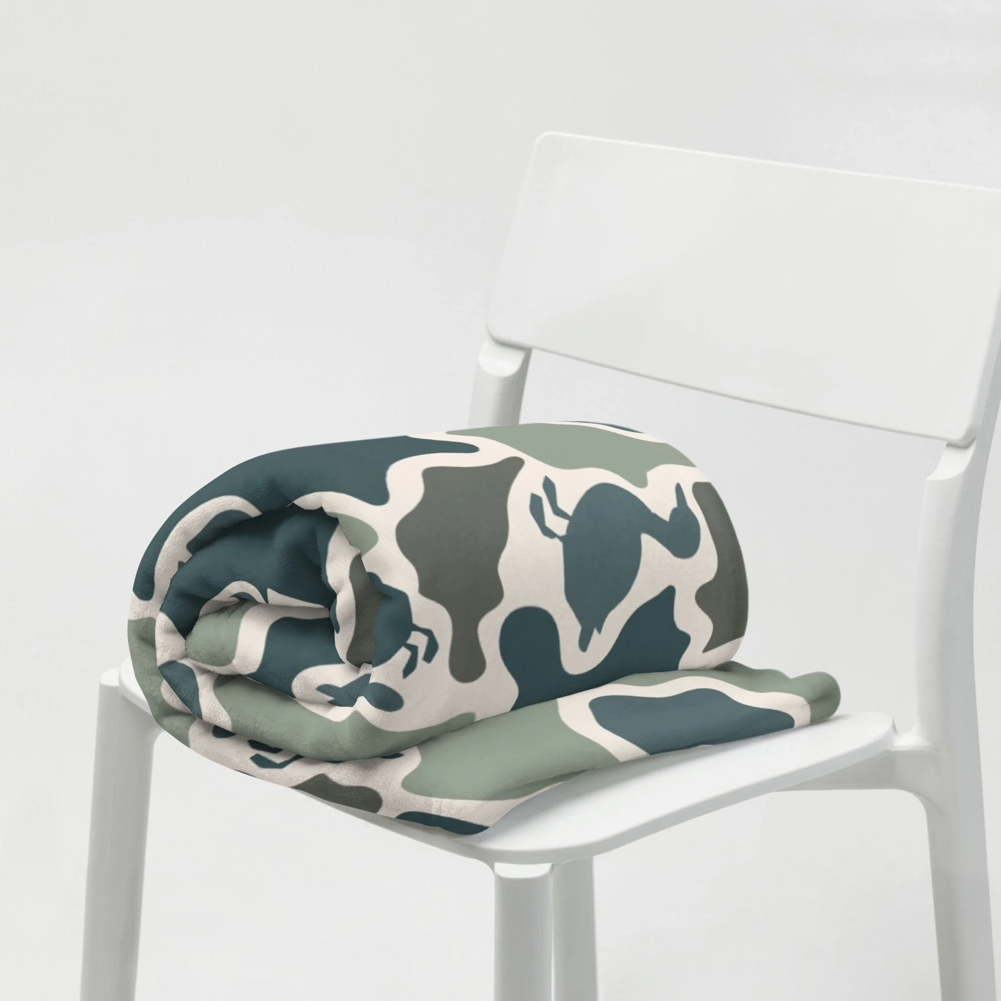 Light Duck Camo Throw Blanket