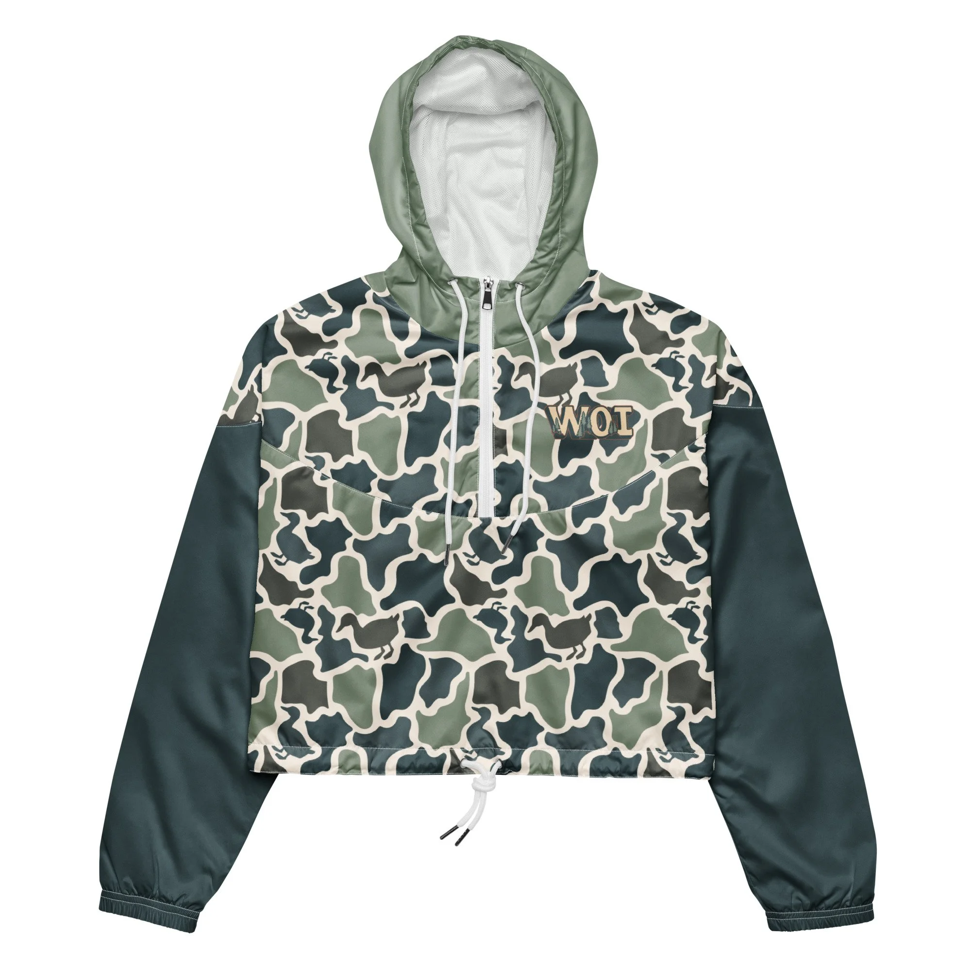 Light Duck Camo - Women’s cropped windbreaker