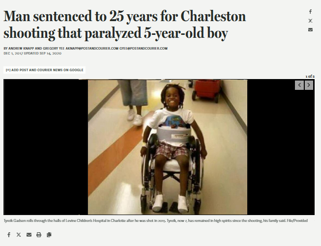 News coverage of a Charleston case handled by David Osborne.