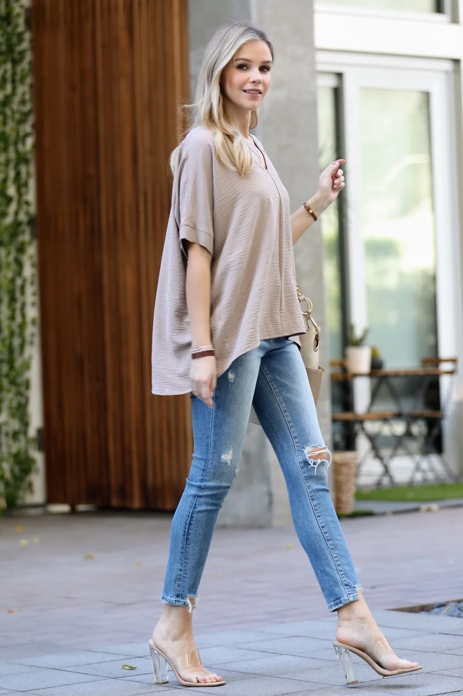 Airflow Dolman Short Sleeve Top Zenana