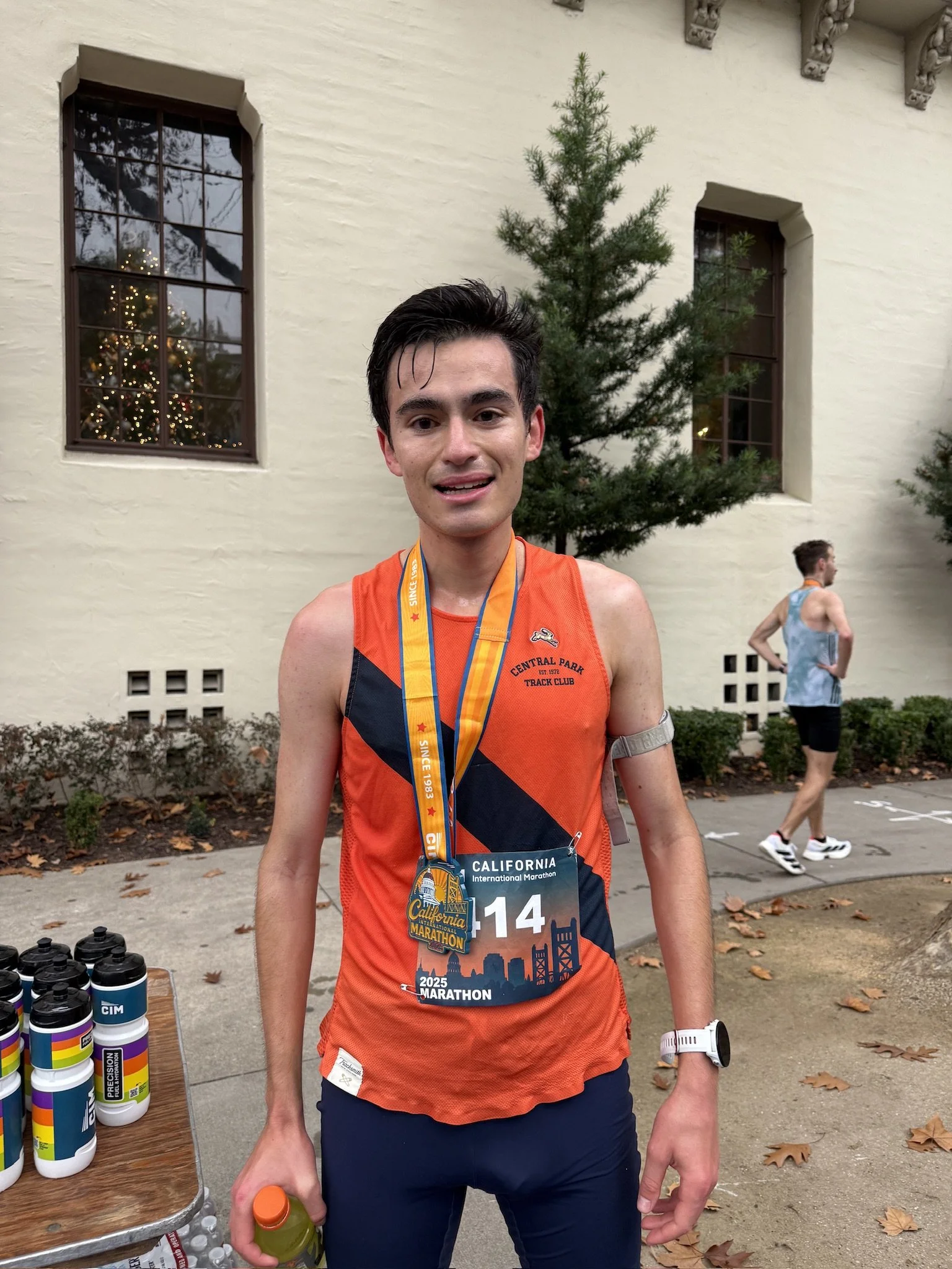 Max Jaffe after the 2025 California International Marathon.