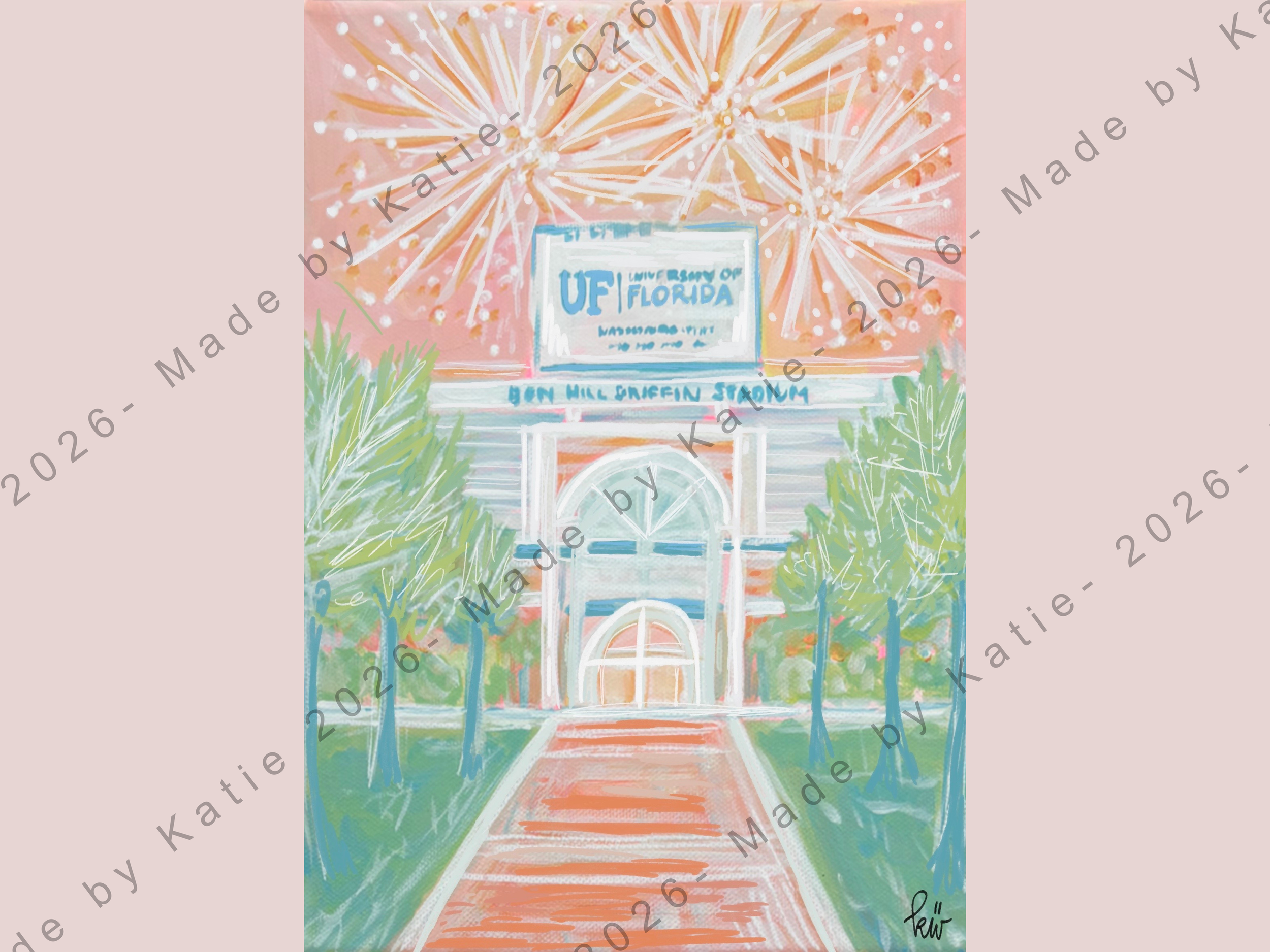 Florida Ben Hill Stadium Print
