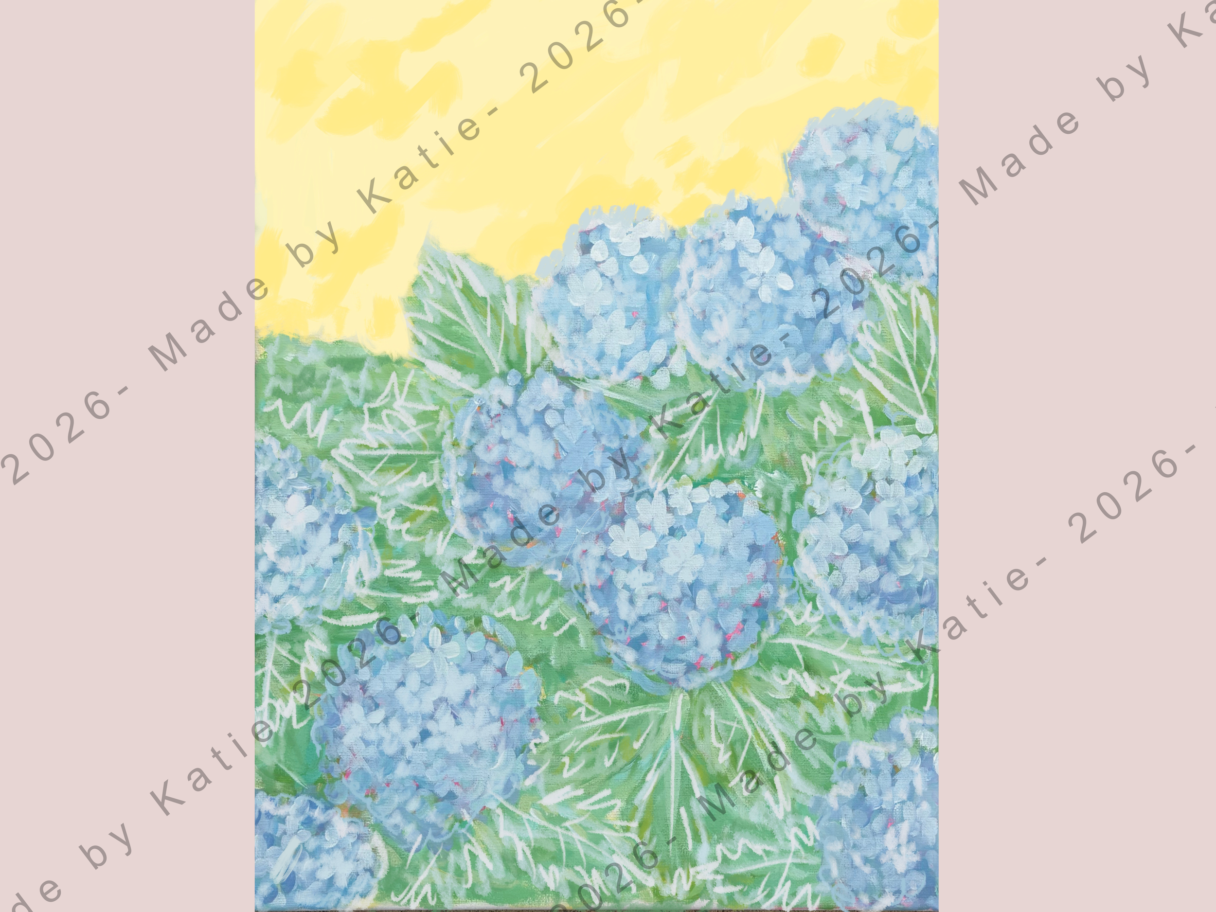 Hydrangea Yellow Print