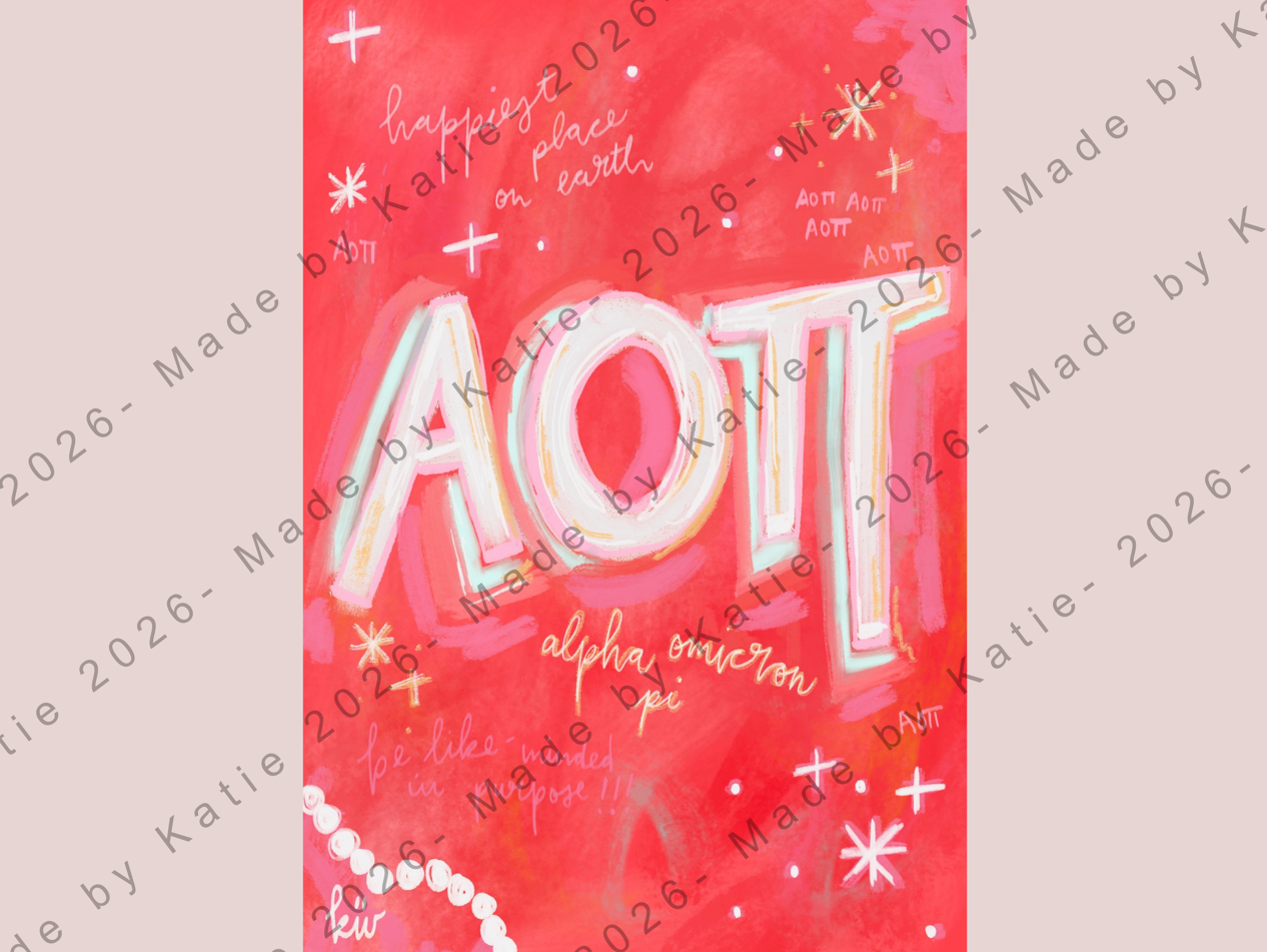 Alpha Omicron Pi Print - MBKT Sorority Collection
